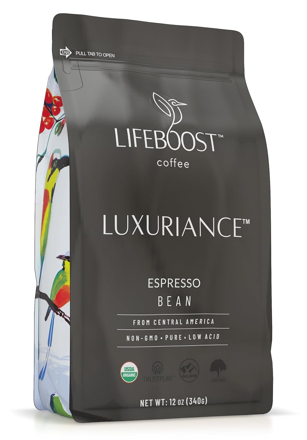 Lifeboost Organic Espresso Beans Whole – USDA Organic, Low Acid, Mold-Free Dark Roast Coffee