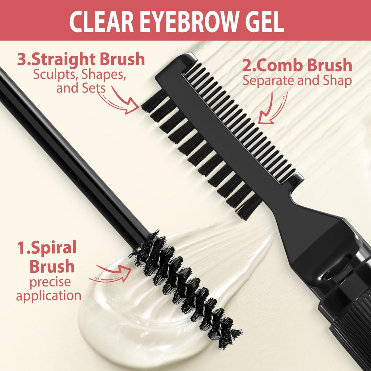 Eyebrow Pen Kit, with Microblading Eyebrow Pen, Eyebrow Gel, Eyeliner, Eyebrow Brush, Eyebrow