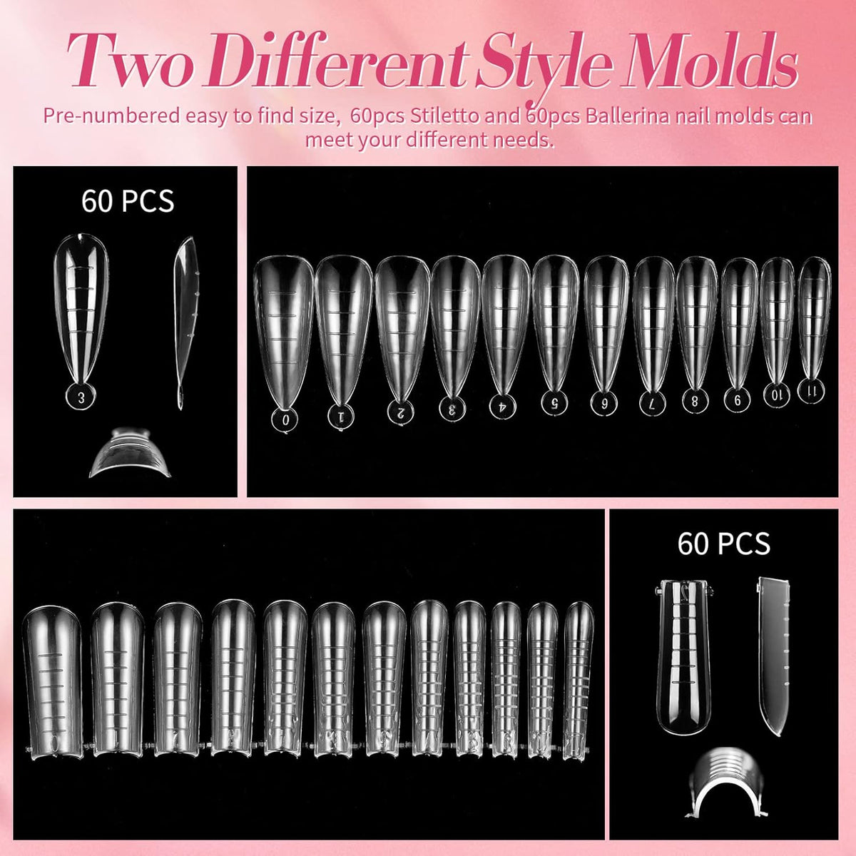 BORN PRETTY Poly Nail Extension Gel Kit-6 Colors Poly Nails Gel Kit Nude Clear Jelly Pink All In
