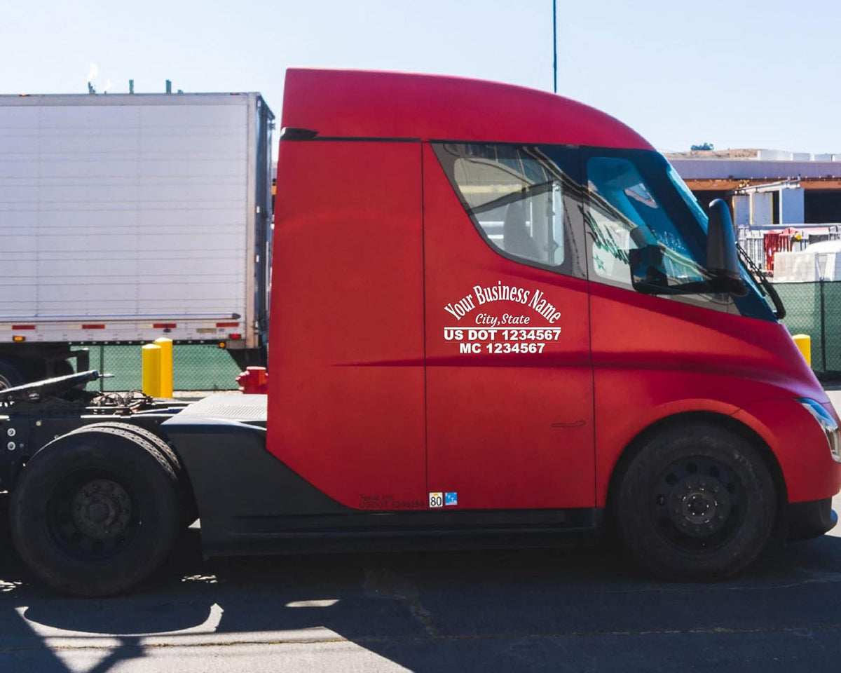 Custom US DOT Trucking Decal Stickers Tow Truck, Trucking, 18 Wheeler, Van MC Number Company Logos