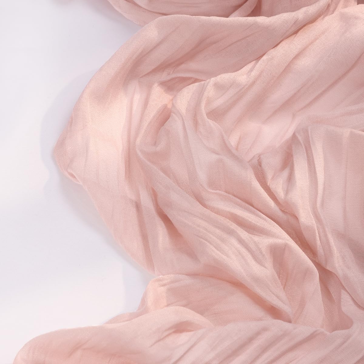 Pink Cheesecloth Table Runner 10 Pack Fall Table Runners Boho Gauze 120 Inches Light Pink Cheese