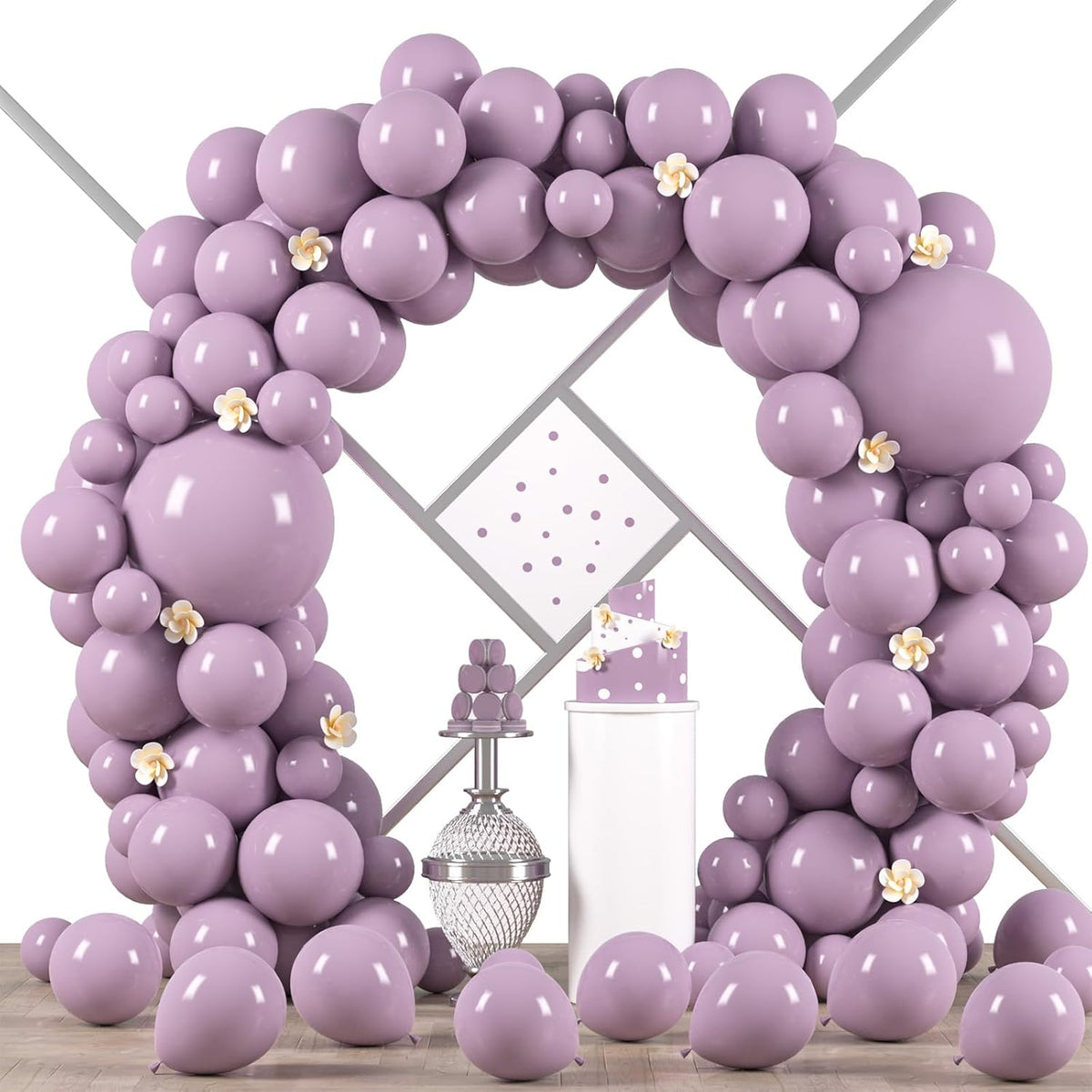 90pack Lilac Balloons Different Size 18/12/10/5 Inch Lilac Balloon Garland Arch Kit for Graduation