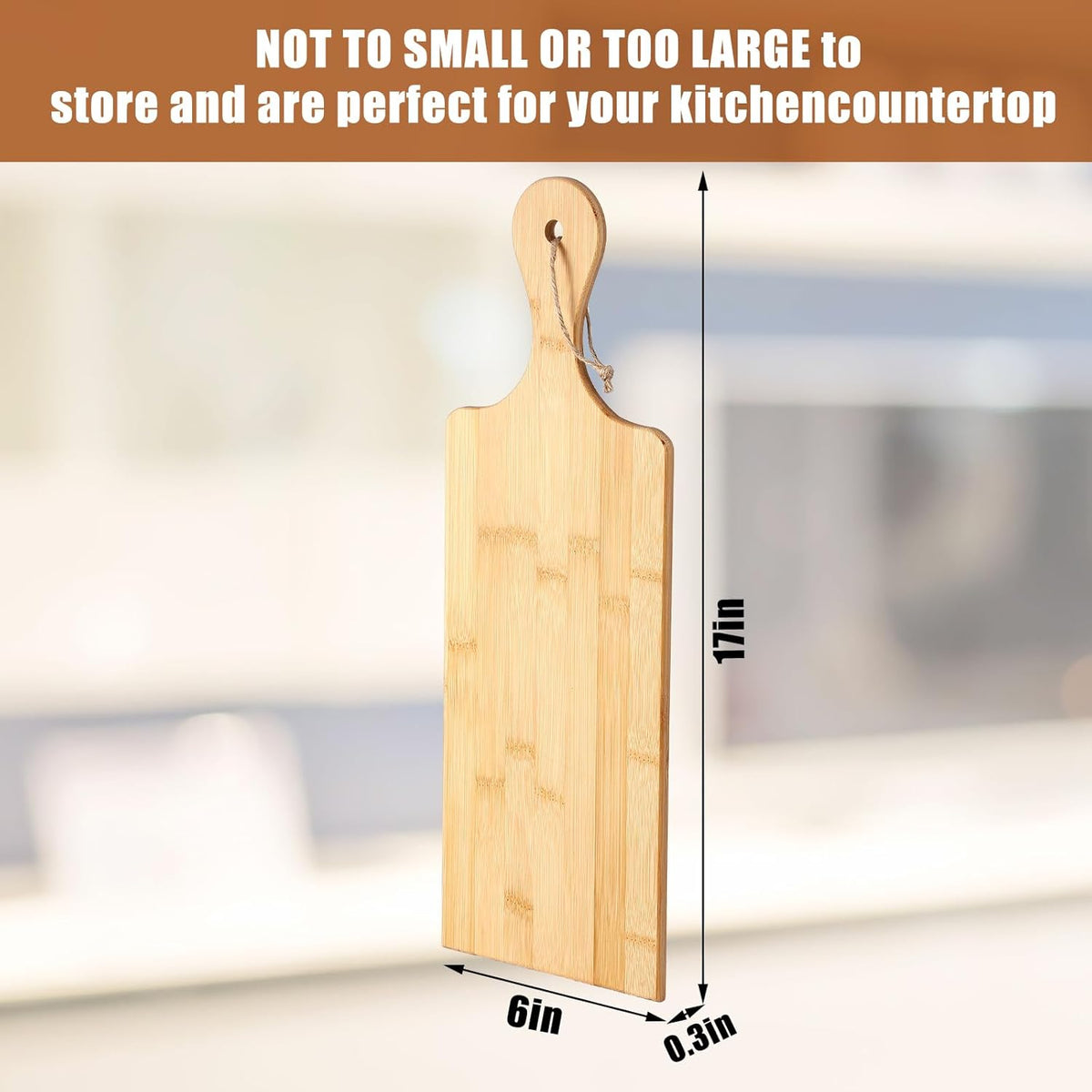 Patelai 12 Packs Wooden Cutting Board Set with Handles Large Kitchen Serving Plain Chopping Board