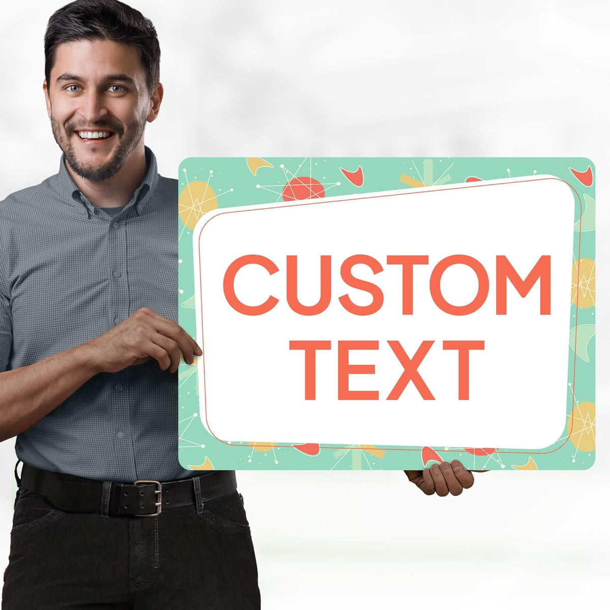 Custom Sign, Custom Street Sign, 11 Font Colors, 13 Font Styles, 4 Hole Options, 22 Sizes, 18x24