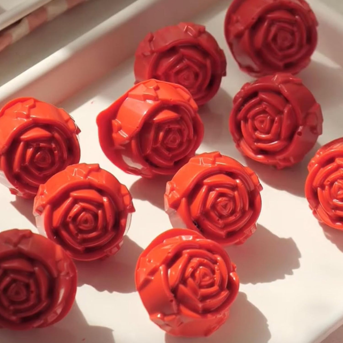 Rose Silicone Molds 45-Cavity Rose Fondant Mold Flower Cake Resin Mold Candy Chocolate Ice Cube
