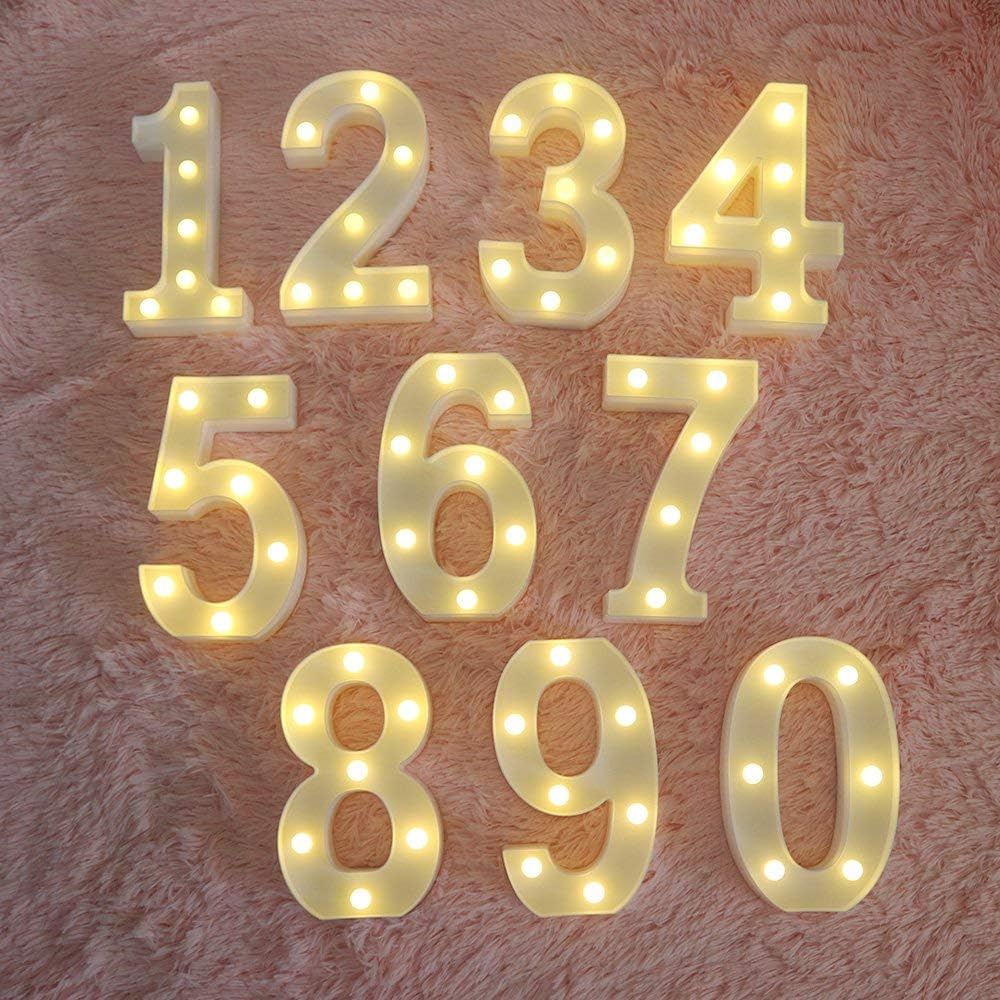 MUMUXI Marquee Light Up Letters | Large Light Up Numbers | Battery Powered and Bright with Every
