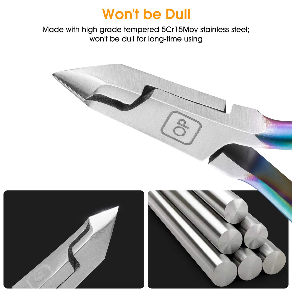 Cuticle Trimmer-opove Cuticle Remover Cuticle Nipper Professional Stainless Steel Cuticle Cutter