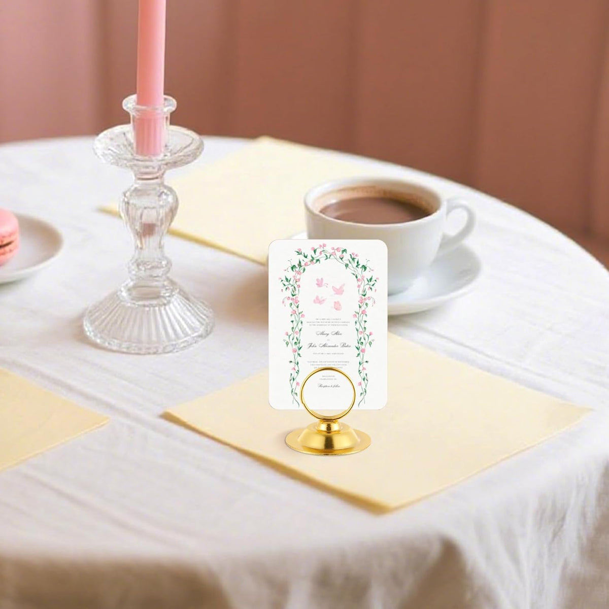 Urban Deco 16 PK Table Card Holder Place Card Holders Steel Card Holders for Photos, Food Signs