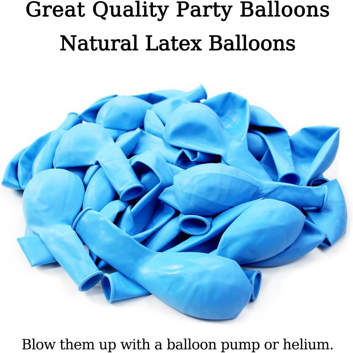 KAWKALSH Light Blue Balloon 12 Inch, 110pcs Latex Party Balloons Helium Bright Color for Birthday