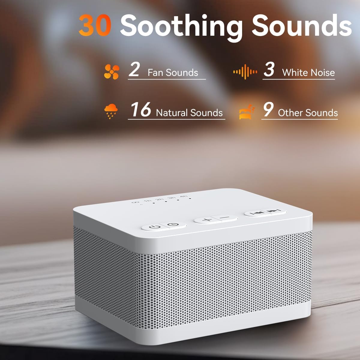 Sound Machine White Noise Machine with 30 Soothing Sounds 36 Levels Volume 5 Timers and Memory