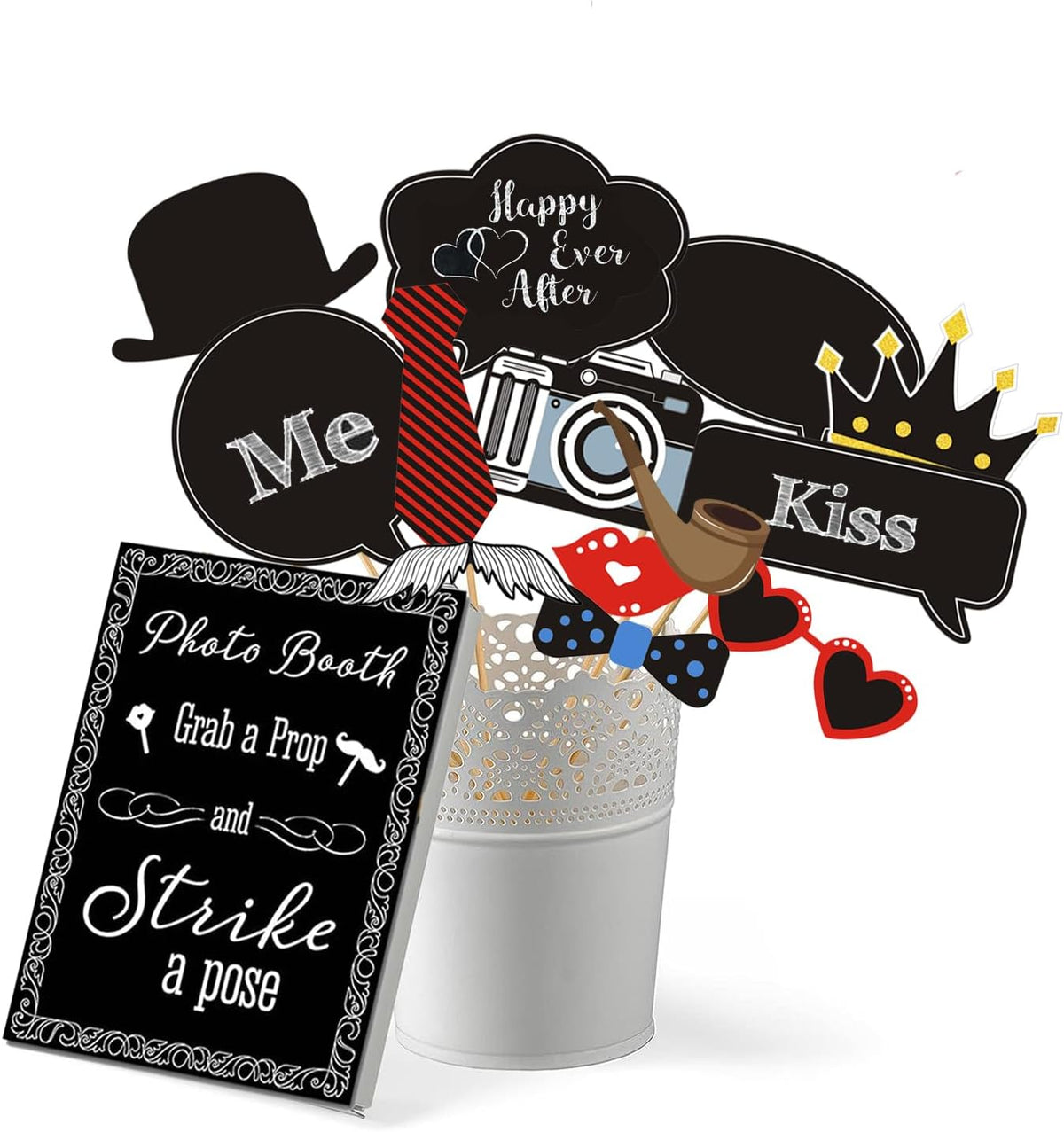35pcs Insta-Themed Social Media Party Selfie Photo Booth Props with Speech Bubble DIY Photo Props