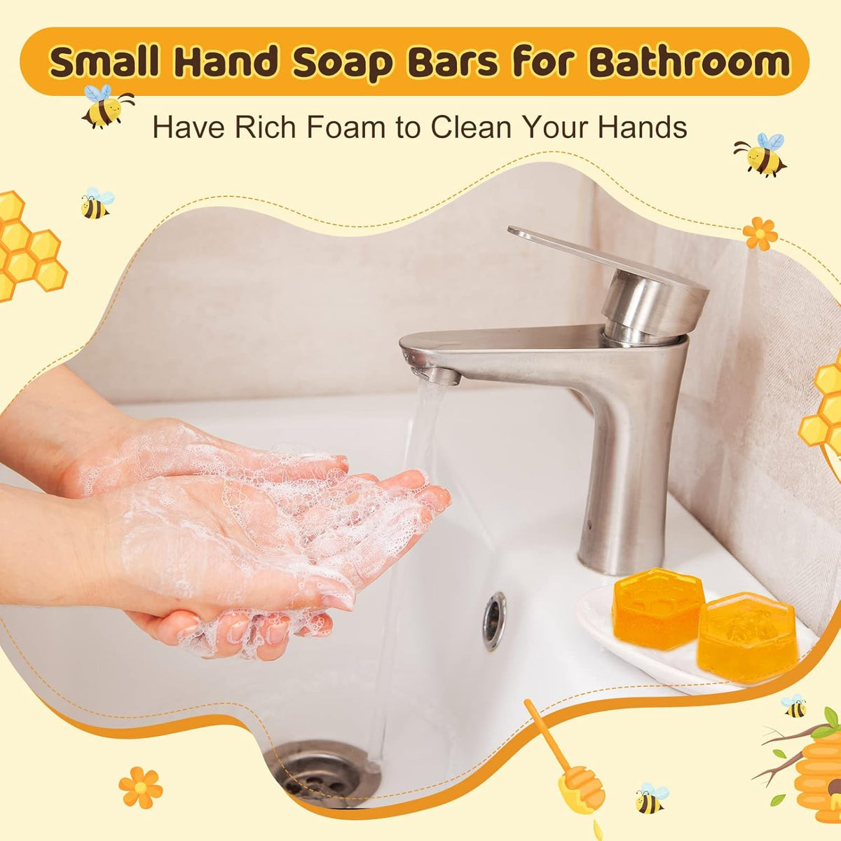 48 Set Baby Shower Favors Bee Party Favors Including Honeycomb Soap with Thank You Card Gift Honey