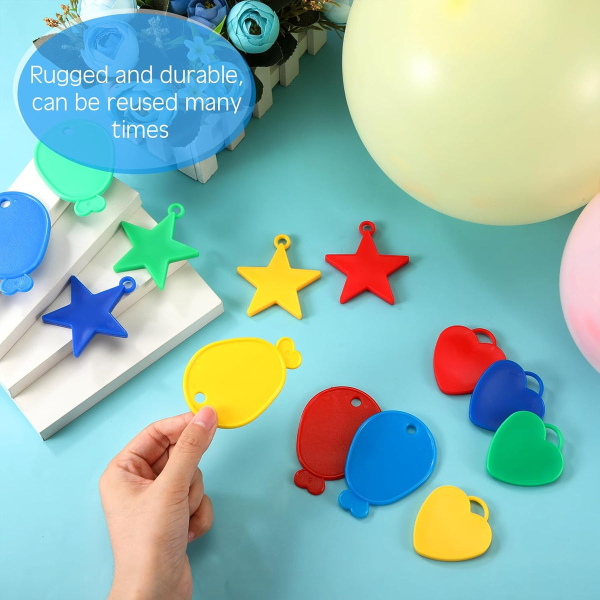 180 Pcs Plastic Balloon Weights Colorful Weights for Balloons for Birthday Party Christmas Wedding