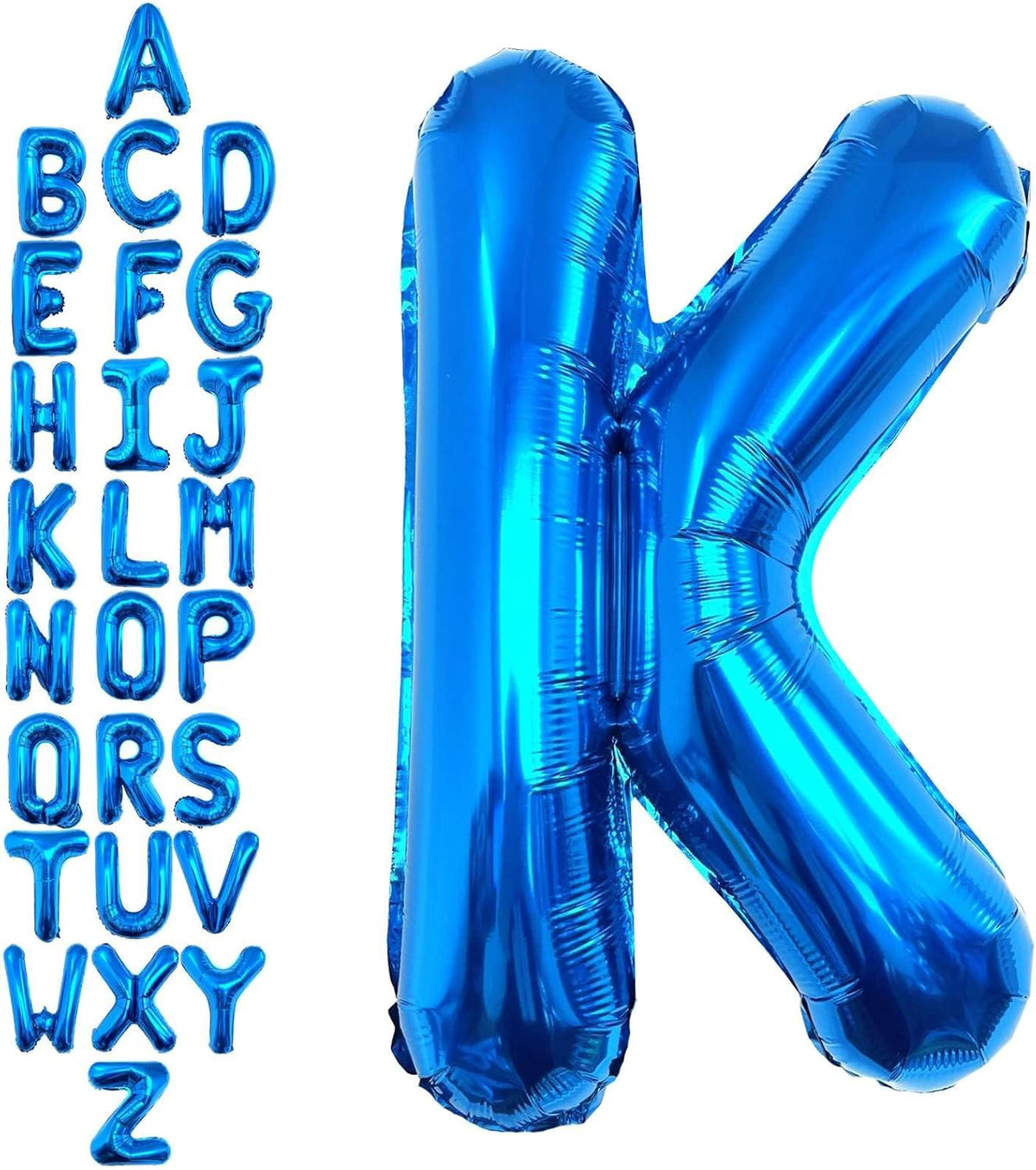 40 Inch Blue Letter K Balloons, DIY Phrase Foil Alphabet Letter K Balloons DIY Word K Banner for