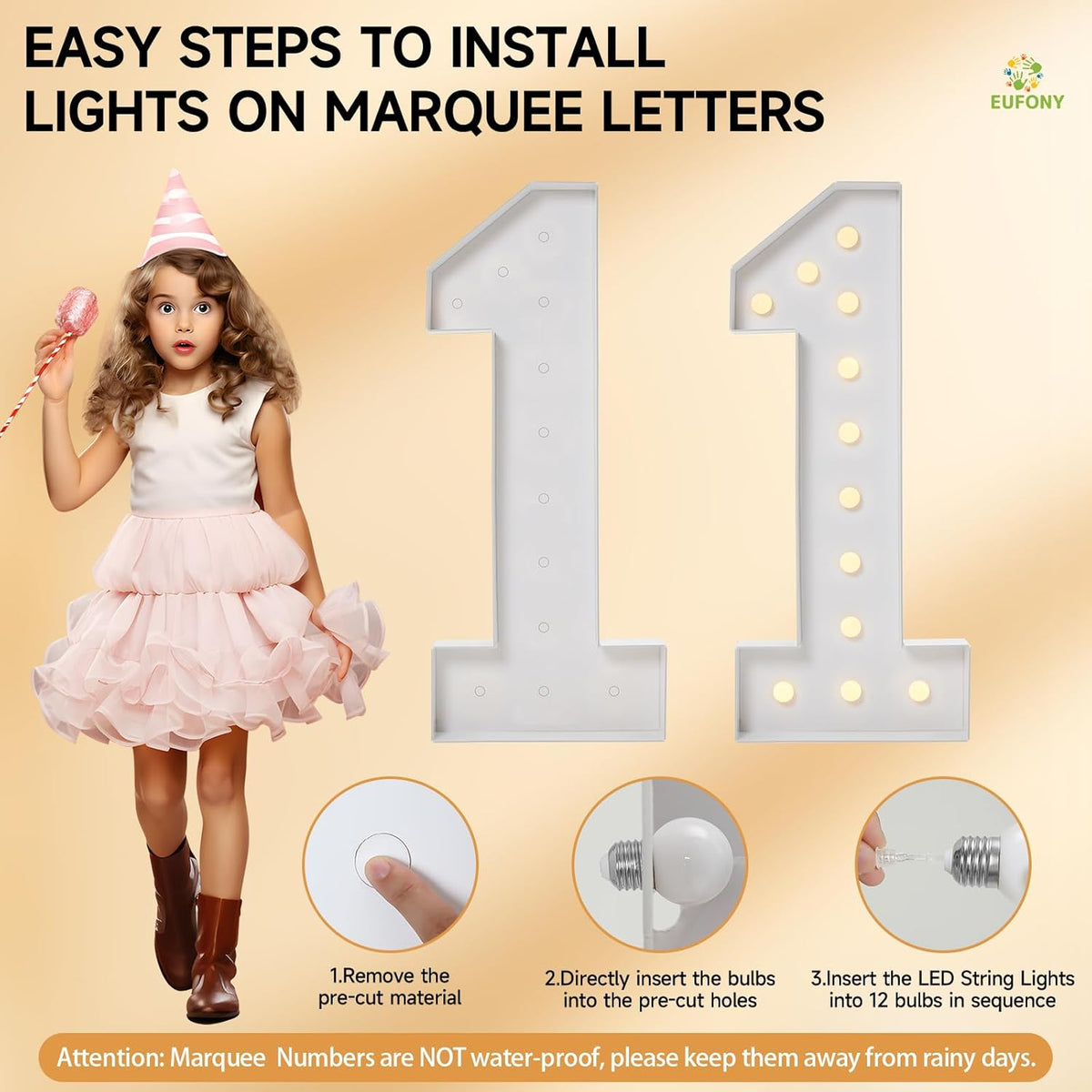 4FT Marquee Numbers, Large Light Up Numbers 2 for 2nd 21st 25th Birthday Party Decorations, Giant