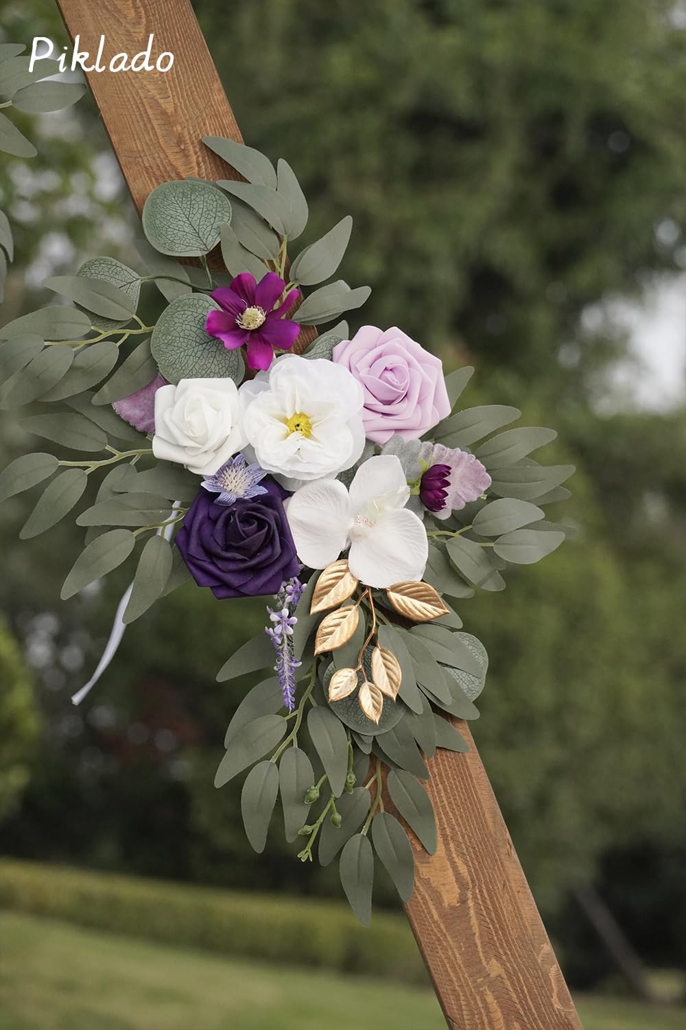 Faux Flower Swag Set of 2 for Wedding Welcome Signs Floral Swag Wedding Reception Ceremony Signs