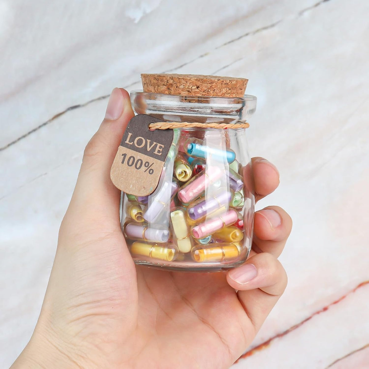 Capsule Letters Message in a Glass Bottle，Message Pills Love Letter Gift for Boyfriend Girlfriend