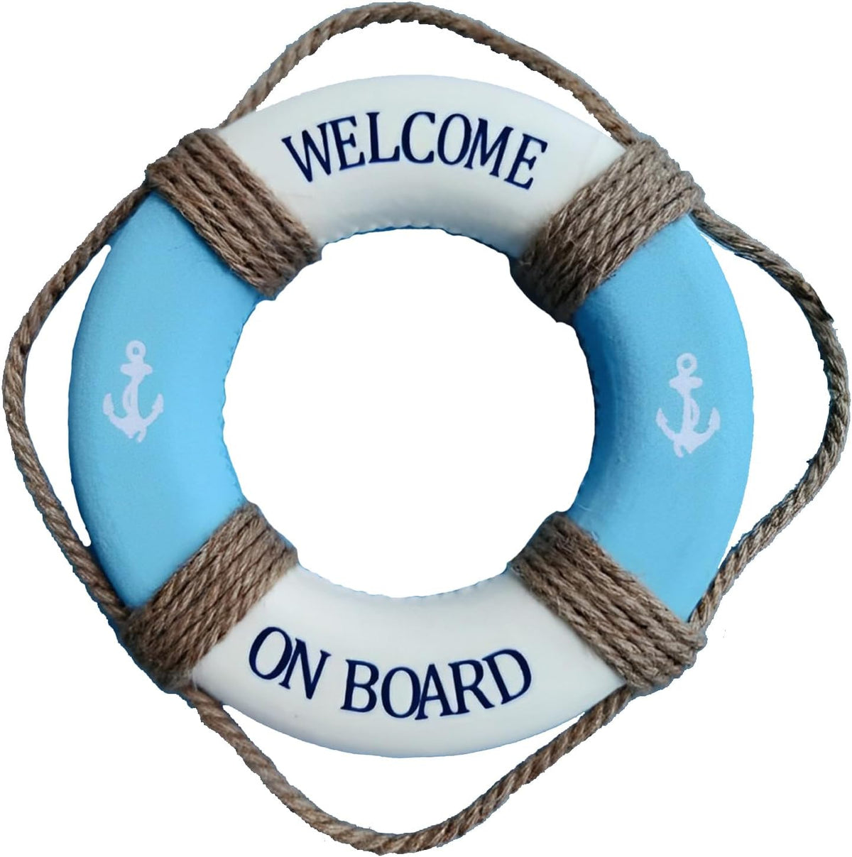 MorroMorn Lifebuoy Wall Hanging Decor - Welcome Aboard Mediterranean Style Home Decoration Hemp
