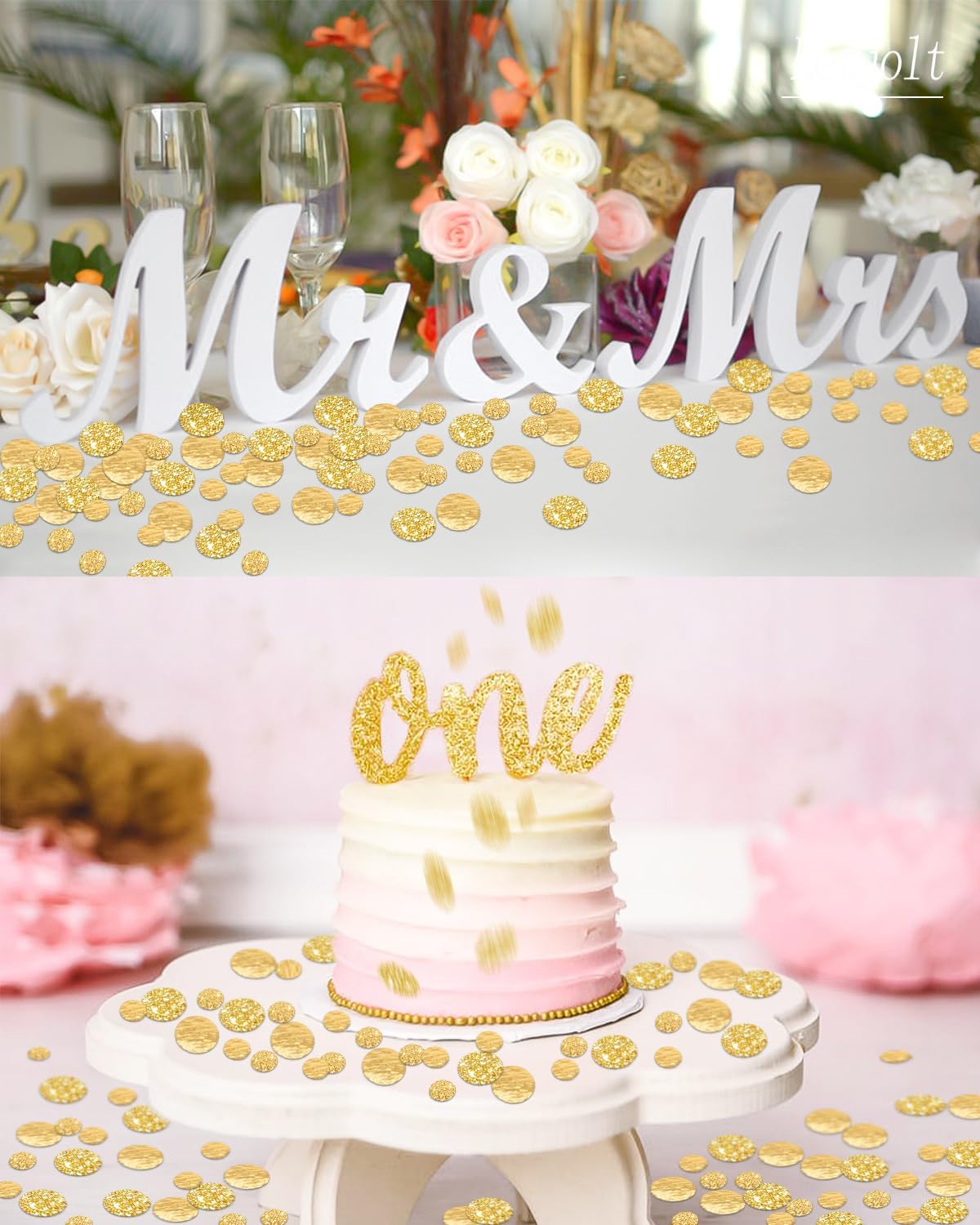 Golden Confetti Glitter Scatter Table Decoration Surprise Paper Craft Birthday Party Anniversary