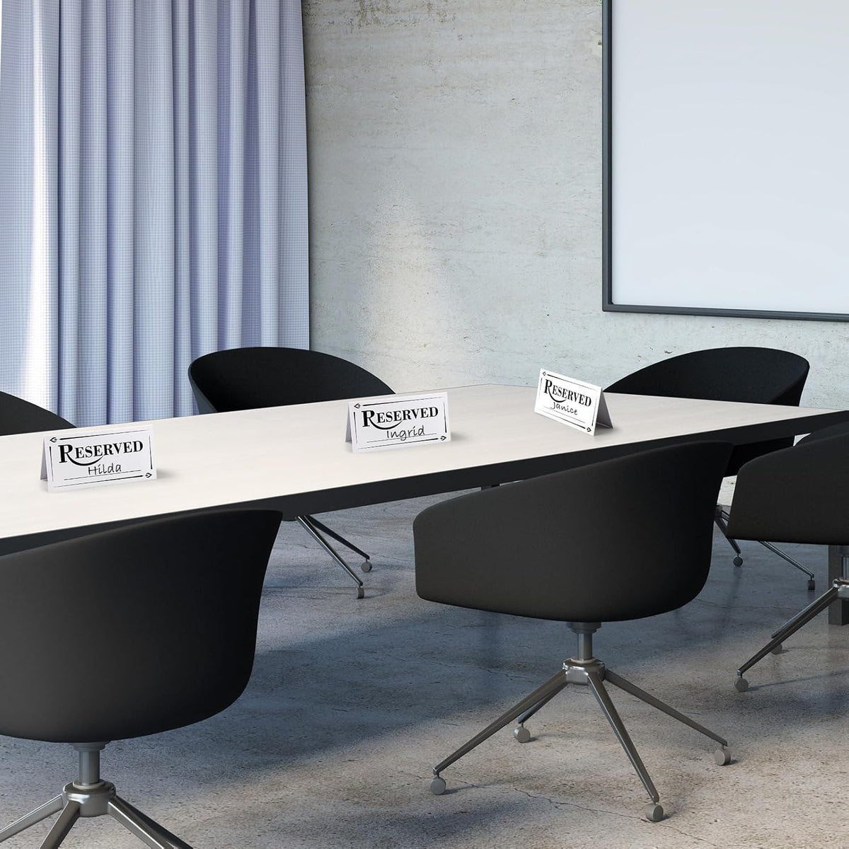 300 Pcs Paper Table Reserved Sign with Name Line Reserved Seating Signs Bulk Double Sided Signs for