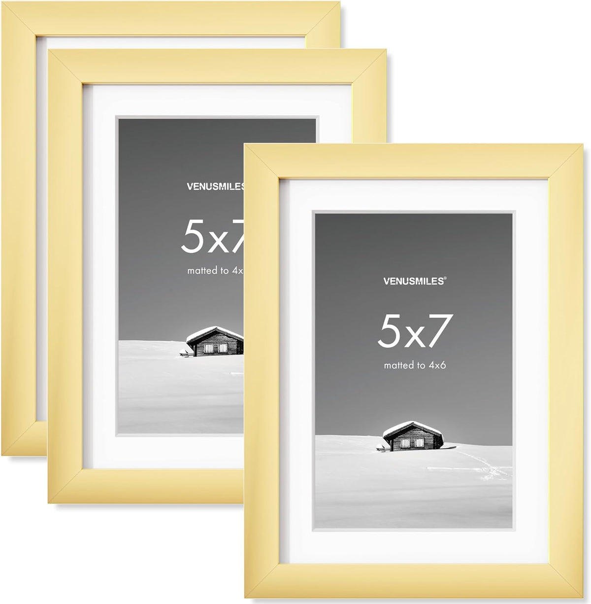 5x7 inch Picture Frame, 5x7 Photo Frames with 4x6 Removable Mat - High Definition Plexiglass