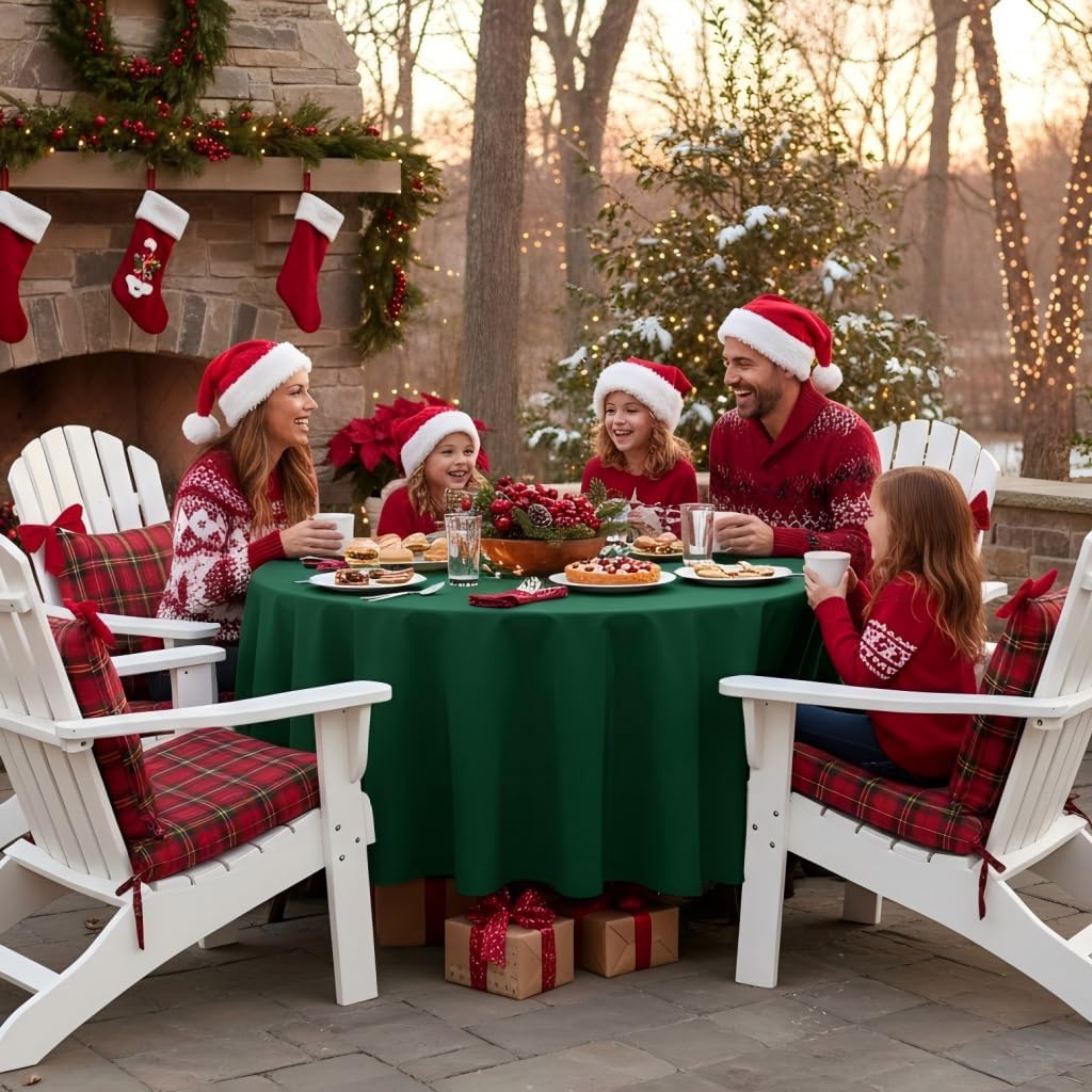 sancua Round Tablecloth - 90 Inch - Water Resistant Spill Proof Washable Polyester Table Cloth