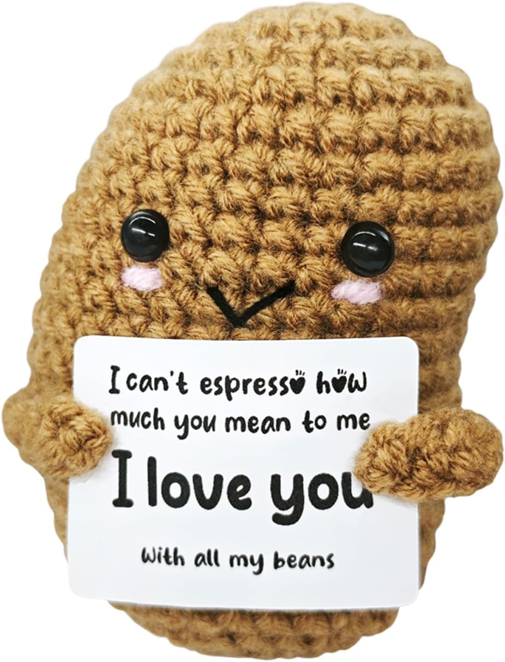 Handmade Crochet Beans-Charming Gift for Coffee Lovers!Barista Birthday Present,Cozy Emotional