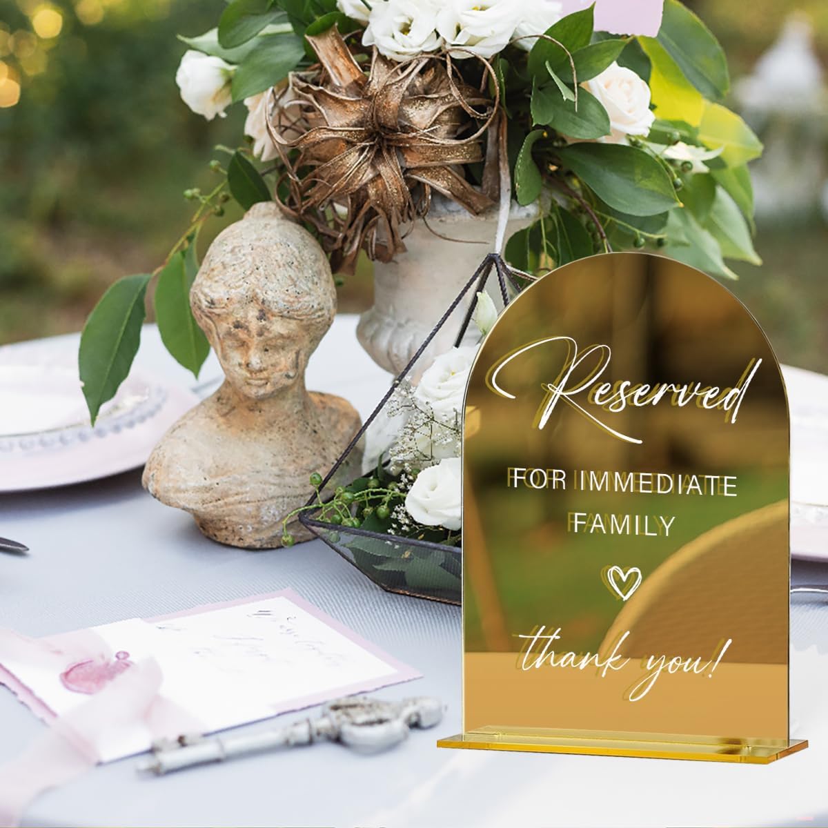 Acrylic Wedding Sign, Bridal Shower Decorations, Reserved for Immediate Family Sign for Ceremony