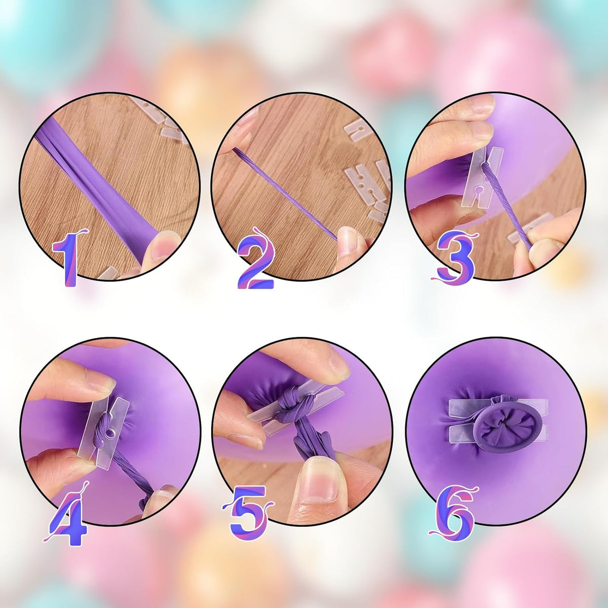 100pcs H-Shape Balloon Clips - Plastic Balloon Sealing Ties for Wedding, Party & Holiday