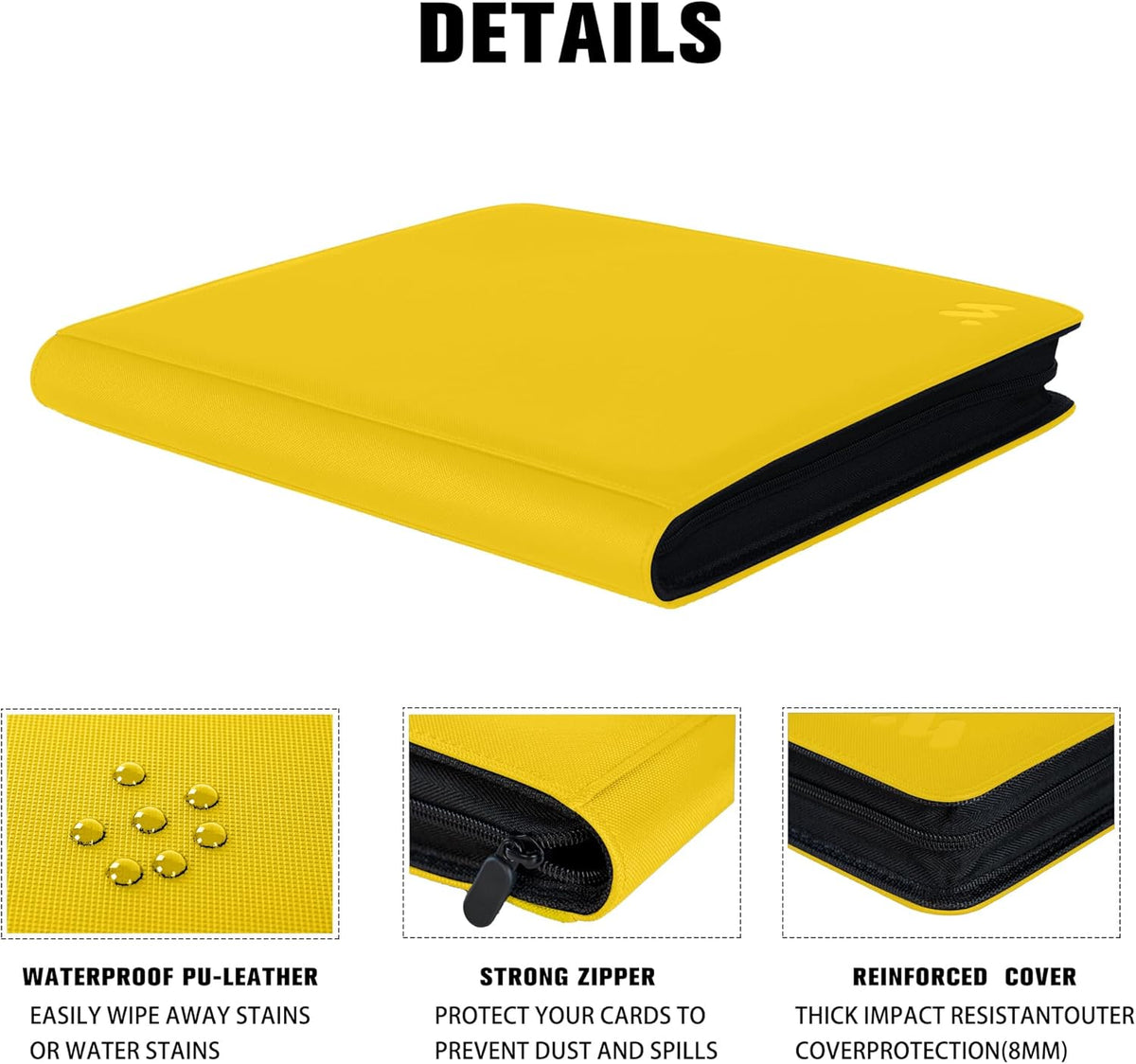 Premium 1000+ Pockets Card Binder,16 Pockets Trading Card Binder Ringless Side Loading Trading Card