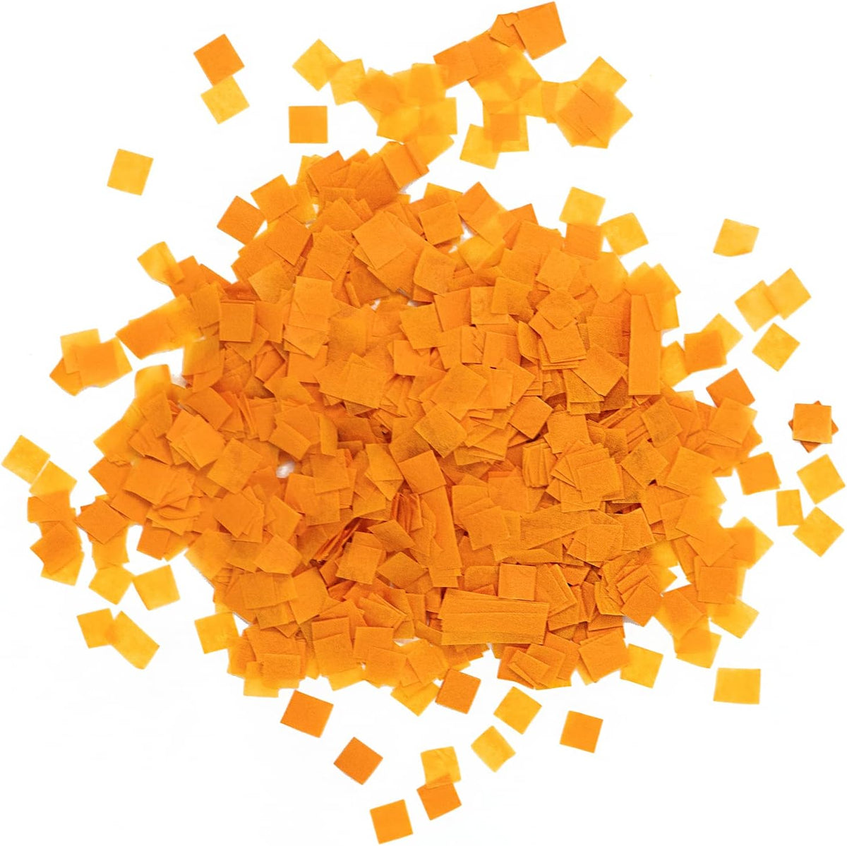 Biodegradable Tissue Confetti Squares, Orange Color – Ultimate Confetti Fluttering Tissue Paper