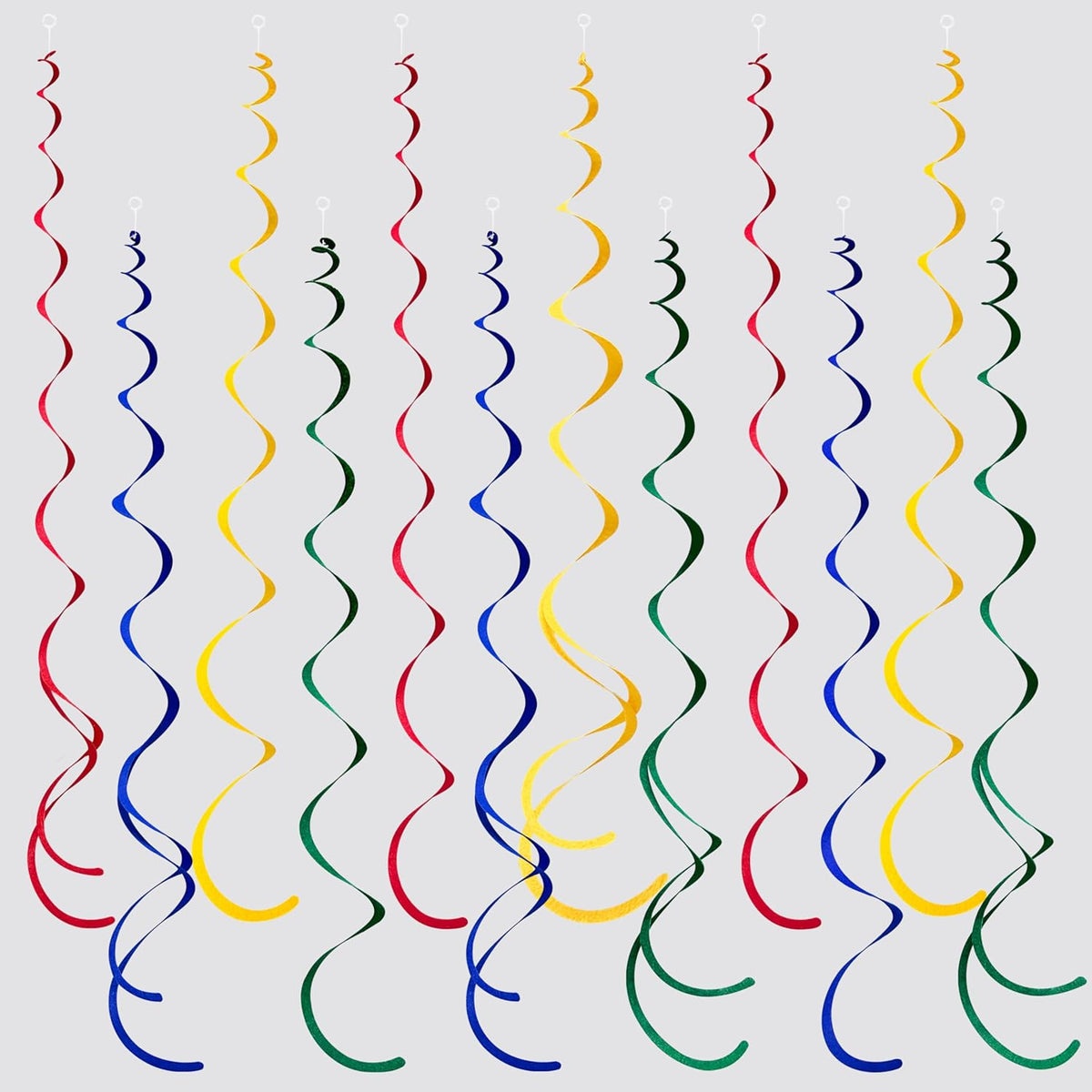36 Pcs Super Mario Hanging Swirl Decorations Colorful Felt Swirl Streamer Spiral Ceiling