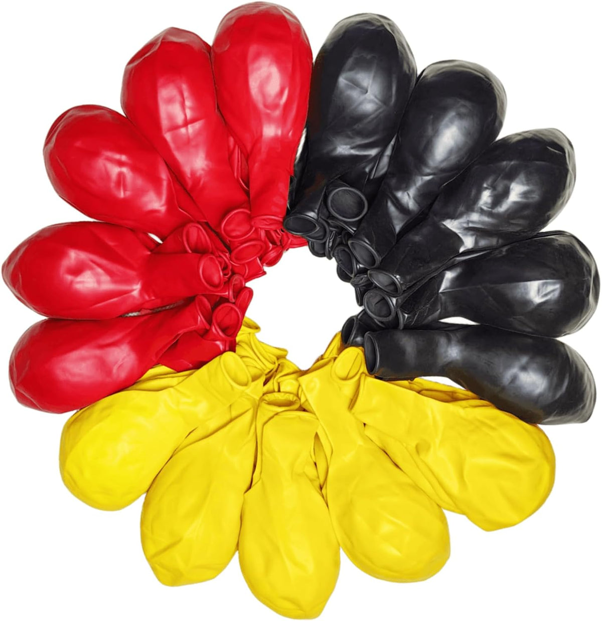 90 Pack red Yellow Black Balloons 100 of each of the 3 colors 18 inch Large Red Yellow Black Latex
