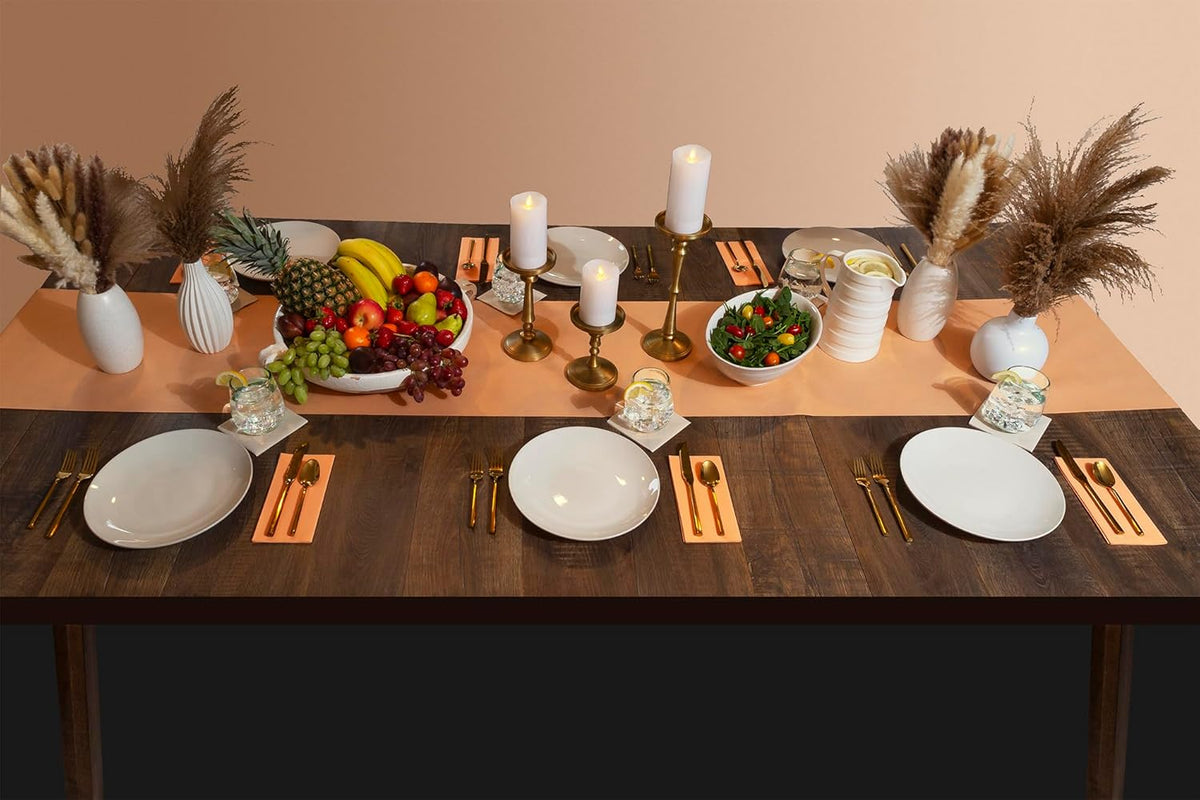 American Homestead Paper Table Runner Roll - 78 ft. Disposable Linen-Like Table Cover Roll - 20
