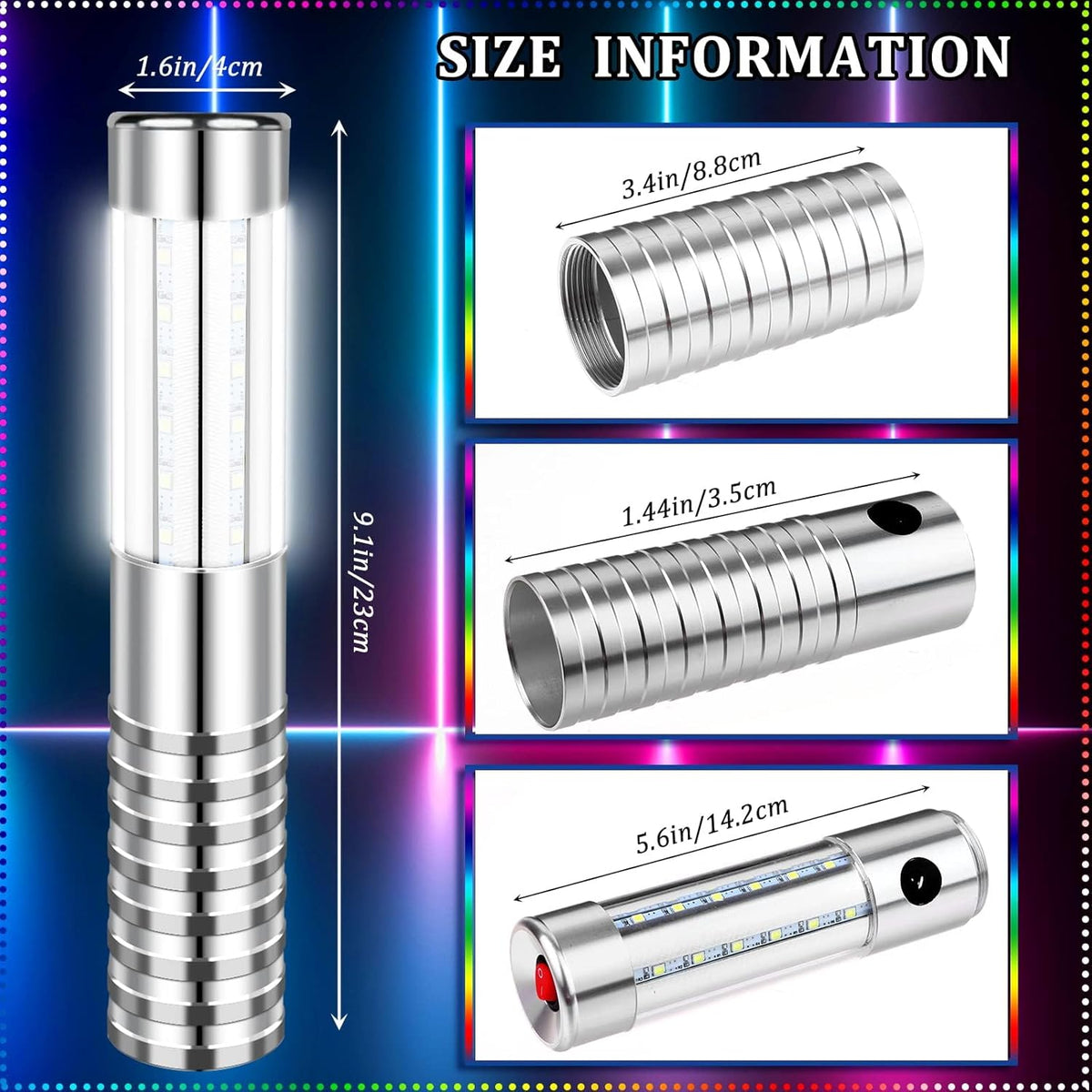 6 PCS Strobe Baton Light Bottle Service Lights Sparklers Reusable Champagne Bottles Handheld Light