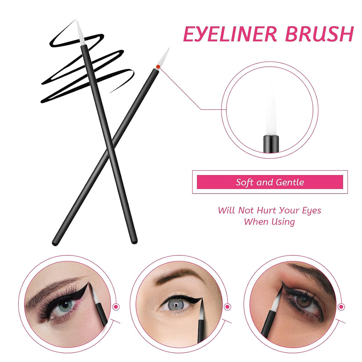 Maitys 260 Pieces Disposable Makeup Tools Kit, Eyeliner Brushes Mascara Wands Lipstick Applicators