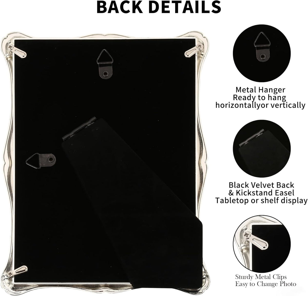 8 x 10'' Premium Alloy Silver Photo Frame with 5x7'' Mat - Luxury Hi End Display Picture Frames