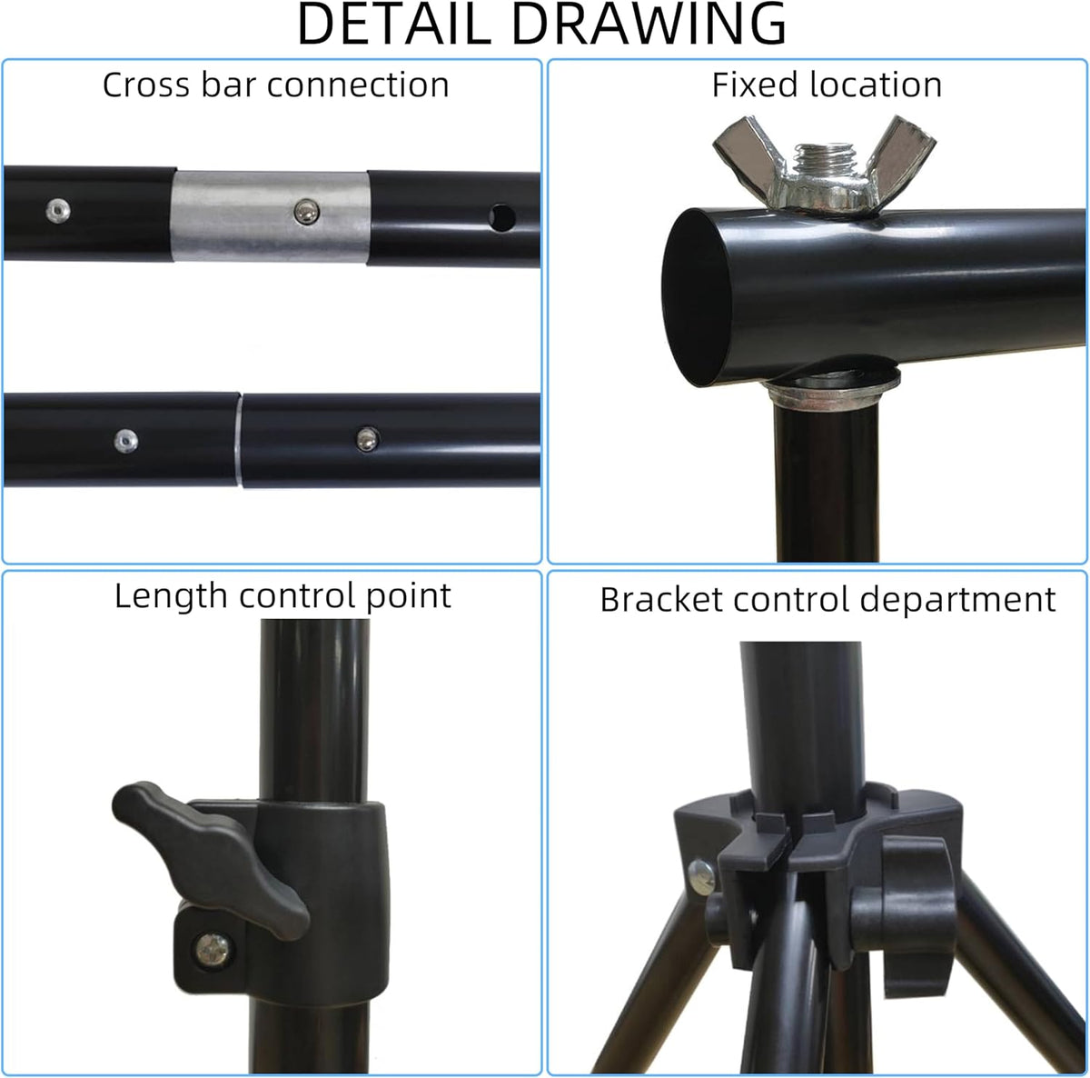 Photo Backdrop Stand, 10x9ft(WxH) Adjustable Photography Backdrop Stand, Aluminum Alloy Studio