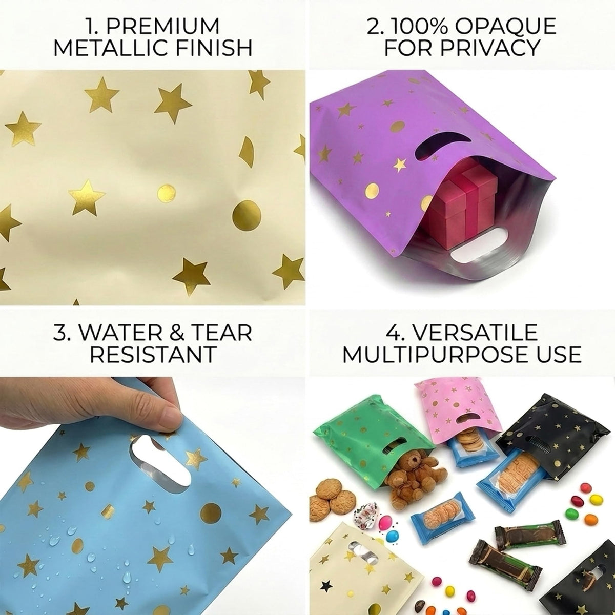 TimEmbrace 32Pk Small Party Favor Goodie Bags, 8-Color Kids Birthday Gift