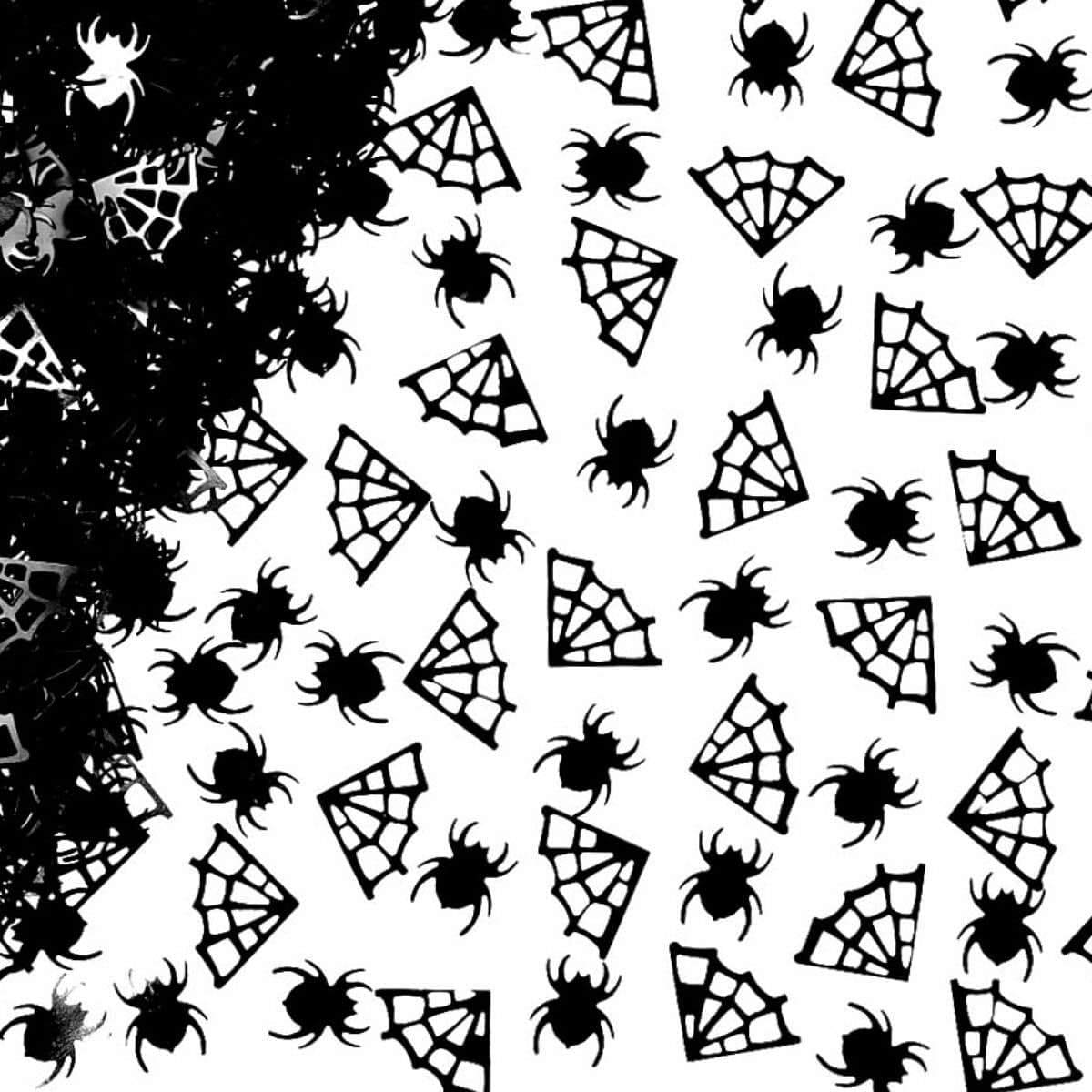 Halloween Party Confetti Glitter Spider Web Foil Metallic Confetti Sequin Plastic Spider Web
