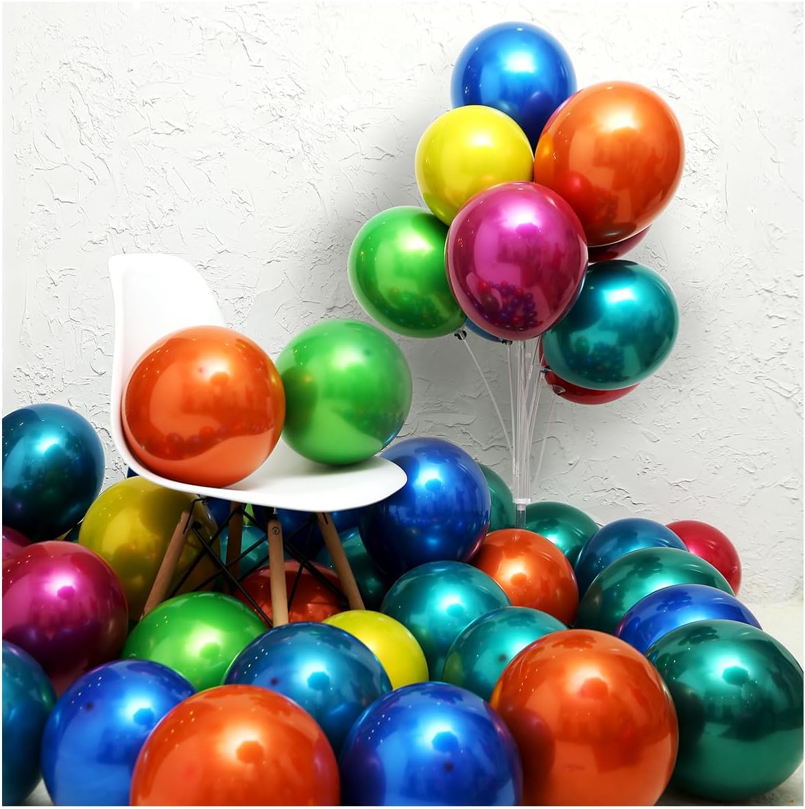 Metallic green balloons, 50 pcs 10 inches emerald green balloons Double layer green balloons are