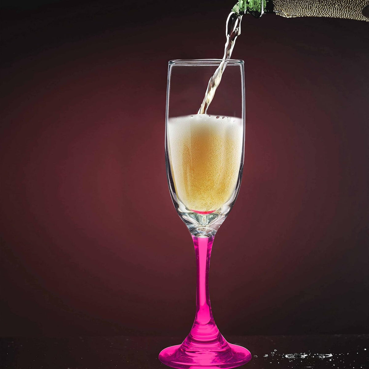 DISCOUNT PROMOS Premiere Champagne Flutes 6.25 oz. Set of 10, Bulk Pack - Elegant Drinkware for