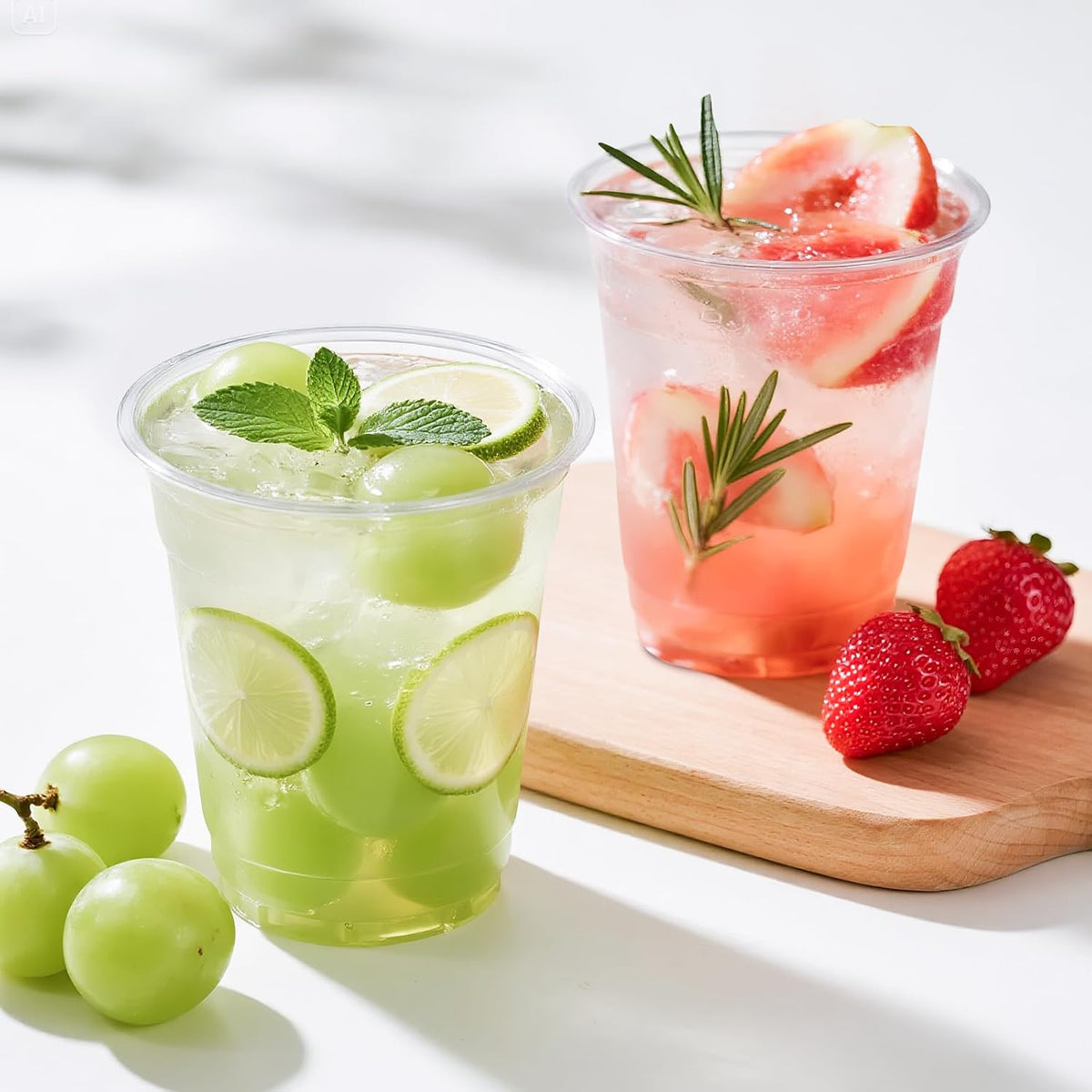 12 oz Clear Plastic Cups - 300 Count Disposable Wine Cup for Party, 12 Ounce Drinking Cups Bulk