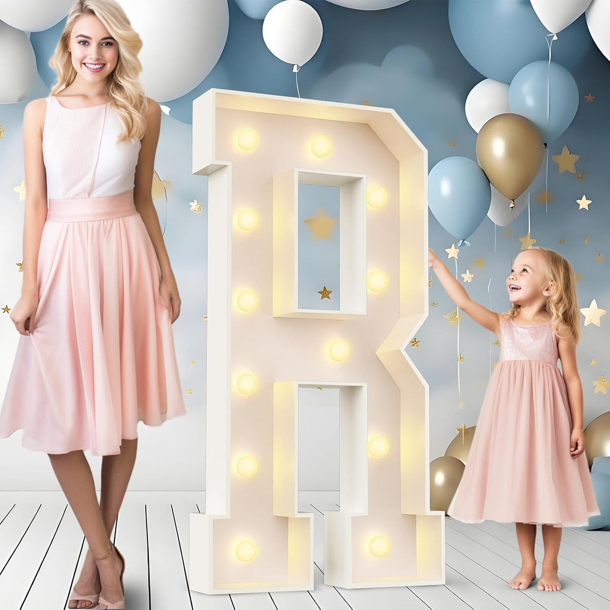 Ledido 4FT Marquee Light Up Letters Large Light Up Letters for Party Decoration, Marquee Letter for