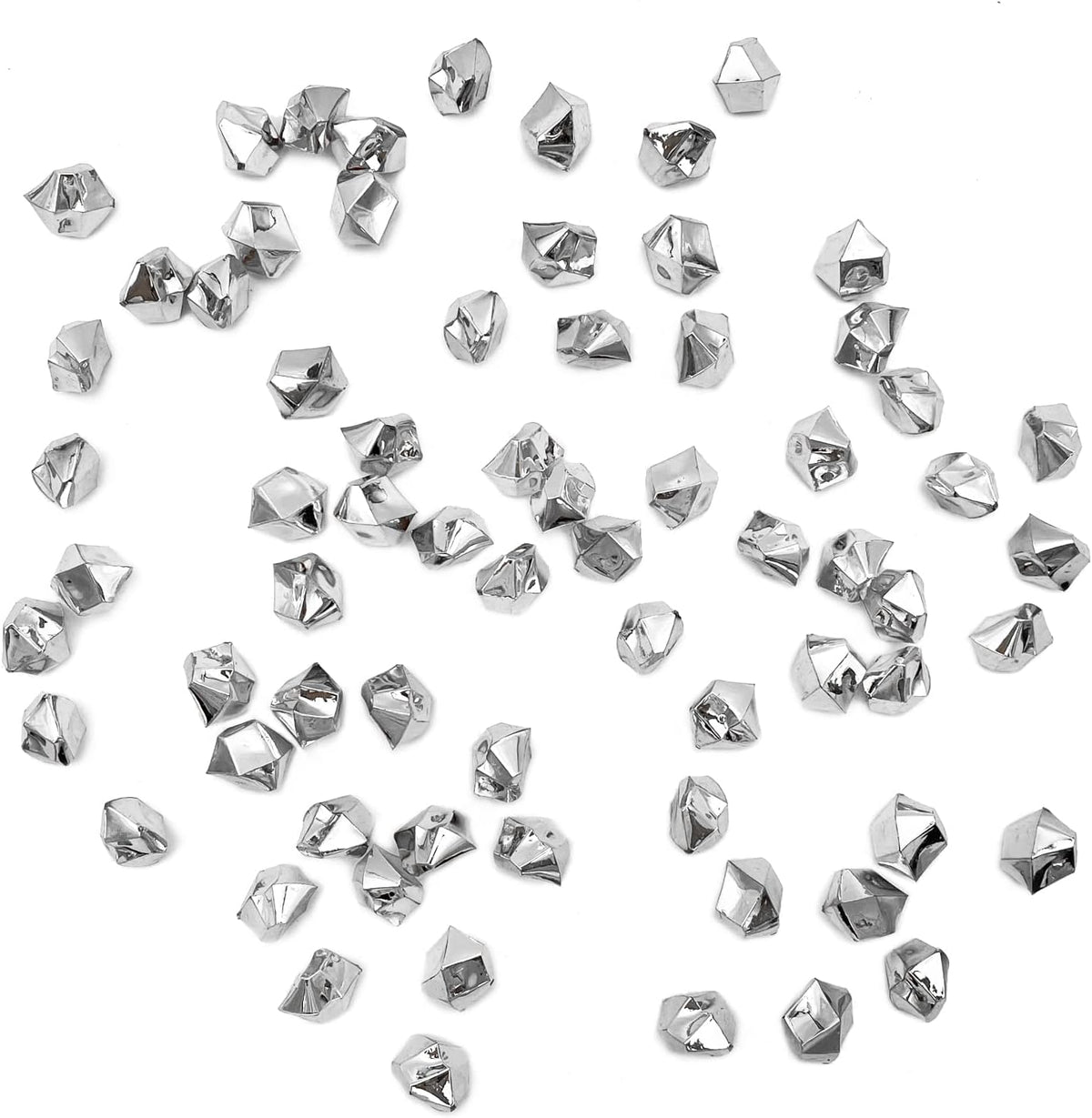 Fake Crushed Ice Cubes, Vase Fillers, 11 * 14 mm 650 pcs Reusable Fake Ice Cubes Artificial Acrylic