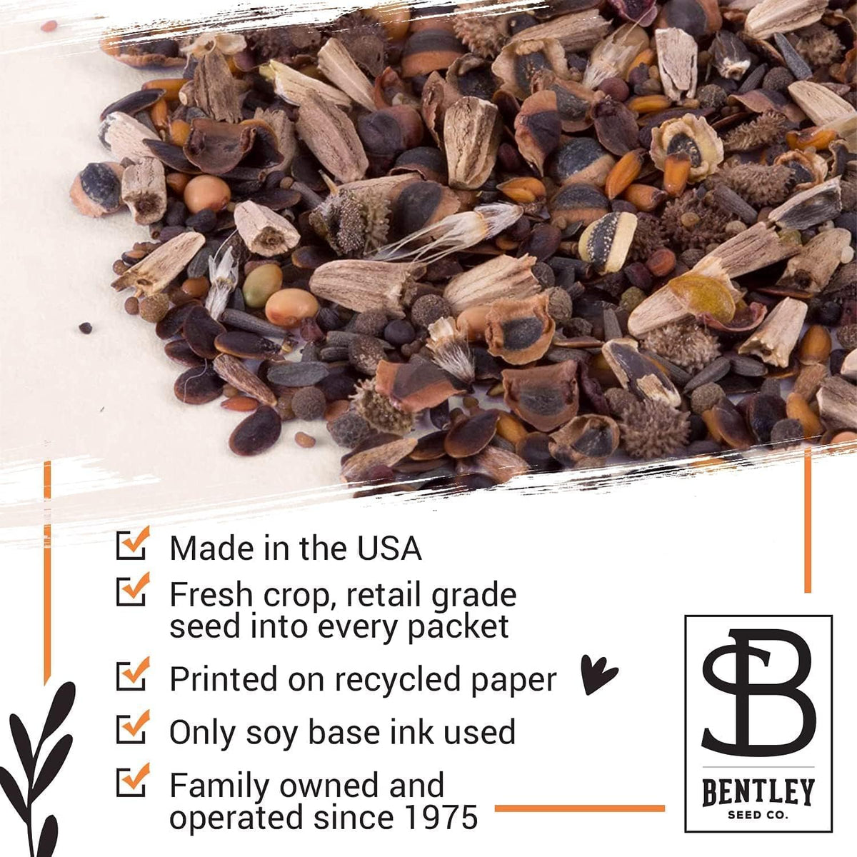 Bentley Seeds Co. Merry Christmas Wreath of Birds Holiday/Christmas Gift Tags | Non-GMO, Non Coated