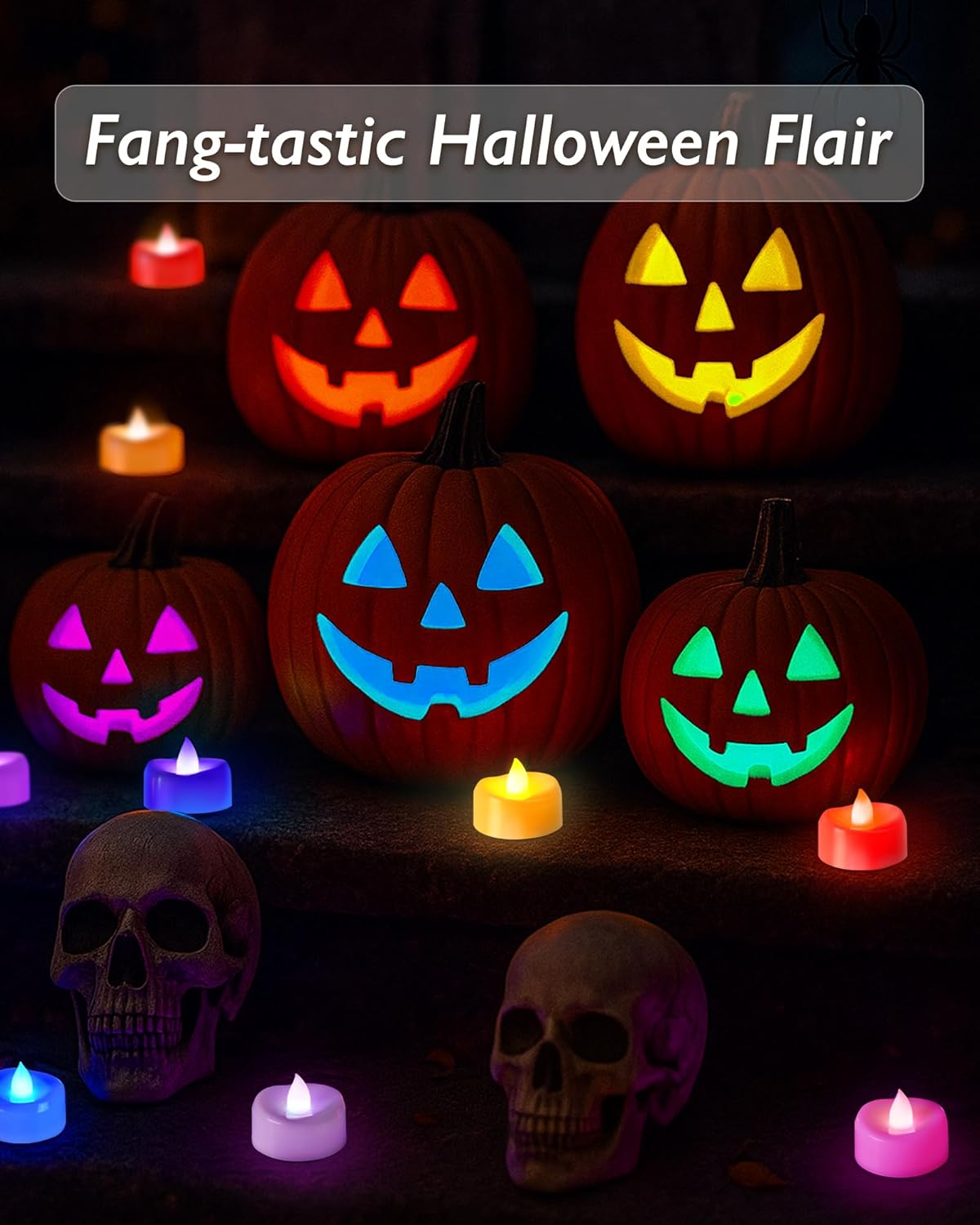 Raycare 7-Color Changing LED Tea Lights Battery Operated, 200+Hour Flickering Votive Candles