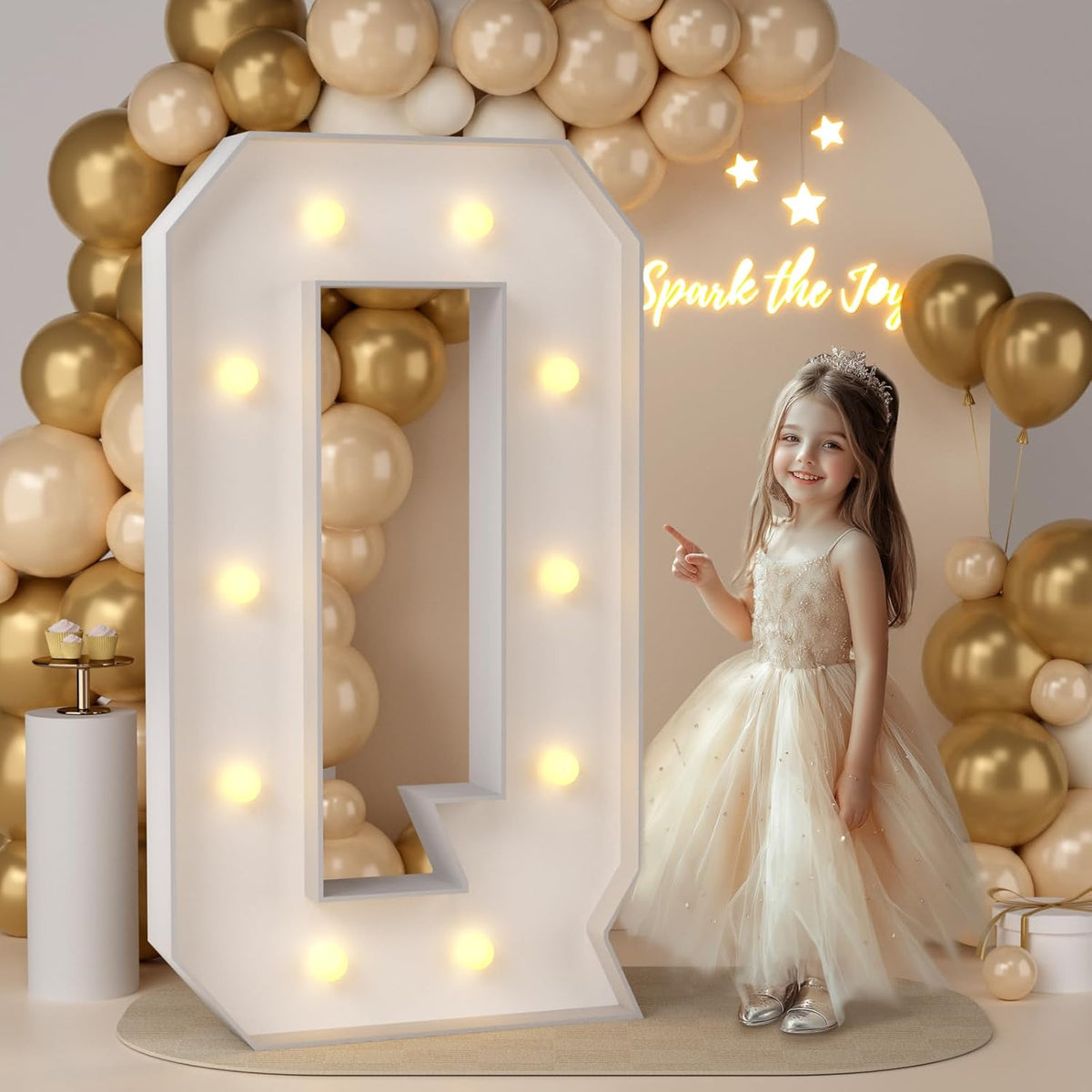 JoyMuse 4FT Marquee Light Up Letters,Large Marquee Letters 4 Feet Tall for Marry Me Proposal
