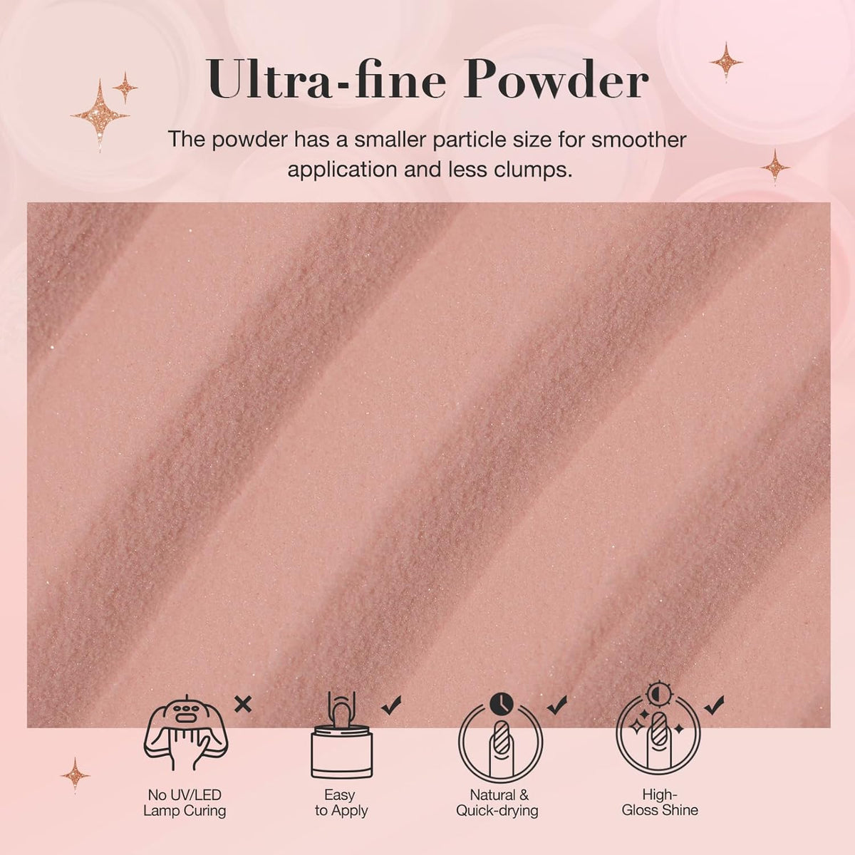 AZUREBEAUTY Dip Powder Nail Nude Set Light Pink Champagne Shimmery, All Seasons 6 Colors Dipping