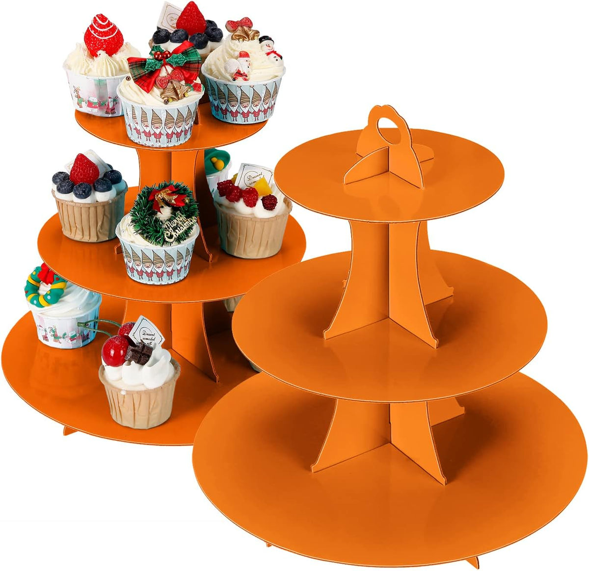 2Pcs 3-Tier Cupcake Stand, Cake Stand holder, Tiered DIY Cupcake Stand Tower for Dessert Table